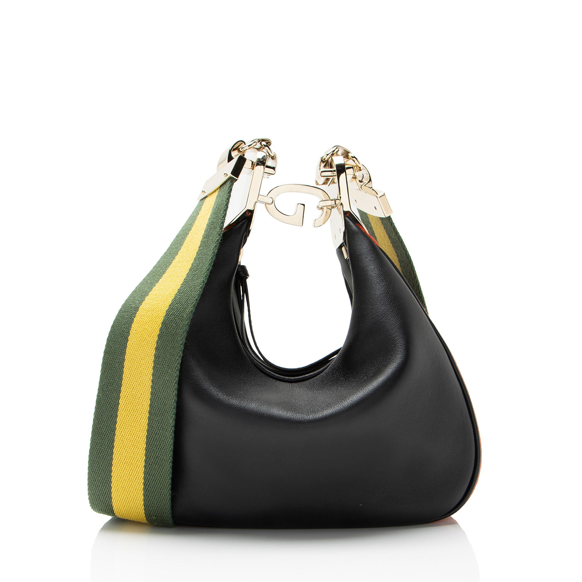 Gucci Leather Web Attache Small Shoulder Bag