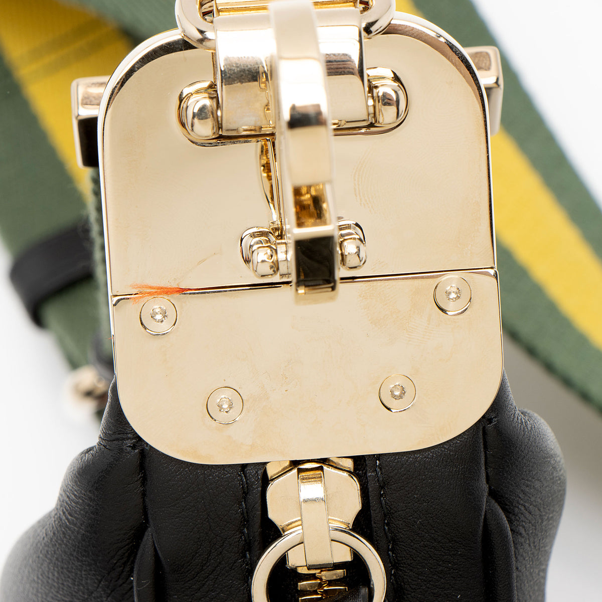 Gucci Leather Web Attache Small Shoulder Bag