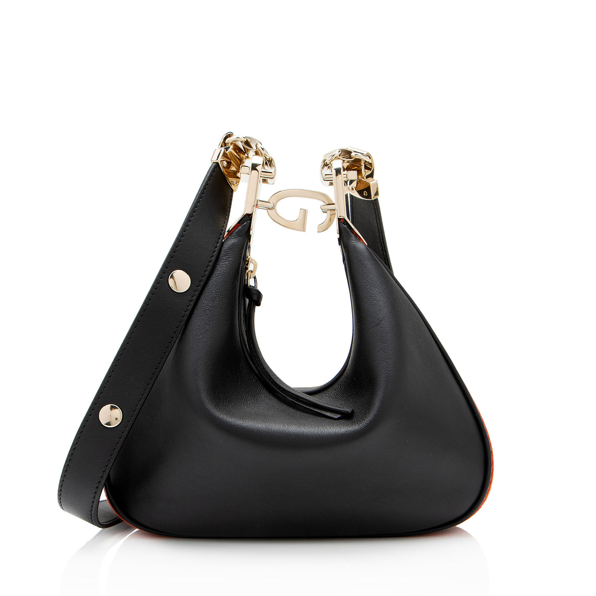Gucci Leather Web Attache Small Shoulder Bag