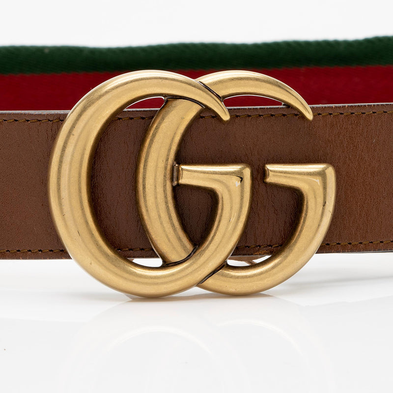 Gucci Mint Green Double G Skinny Belt Size 80/32 - Yoogi's Closet