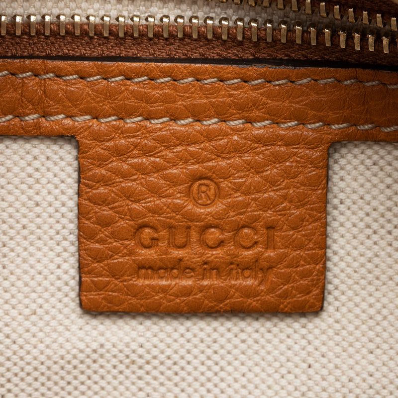 Gucci Leather Web Heritage Medium Tote (SHF-XXWAnW)
