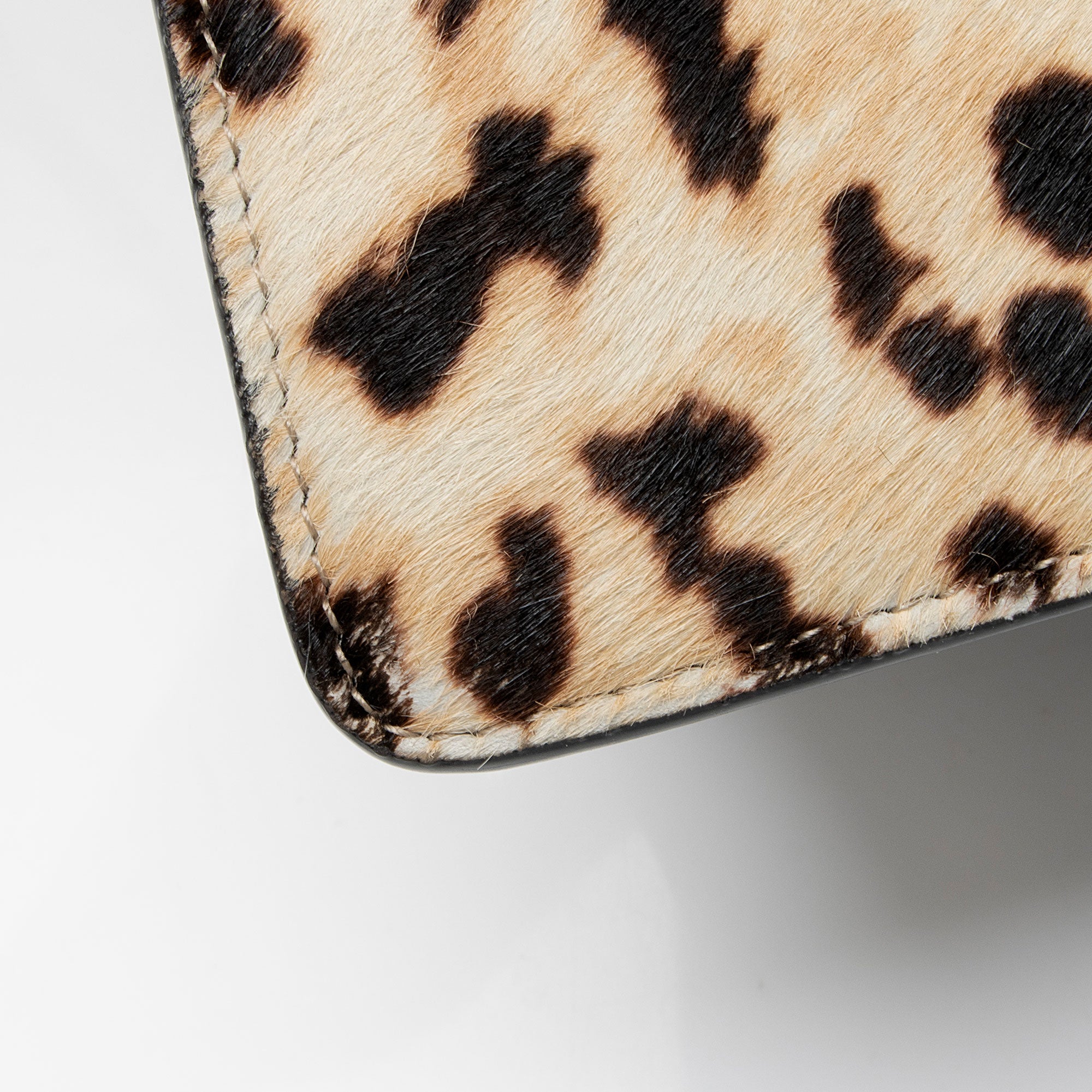 Gucci Leopard Calf Hair Sylvie Medium Top Handle