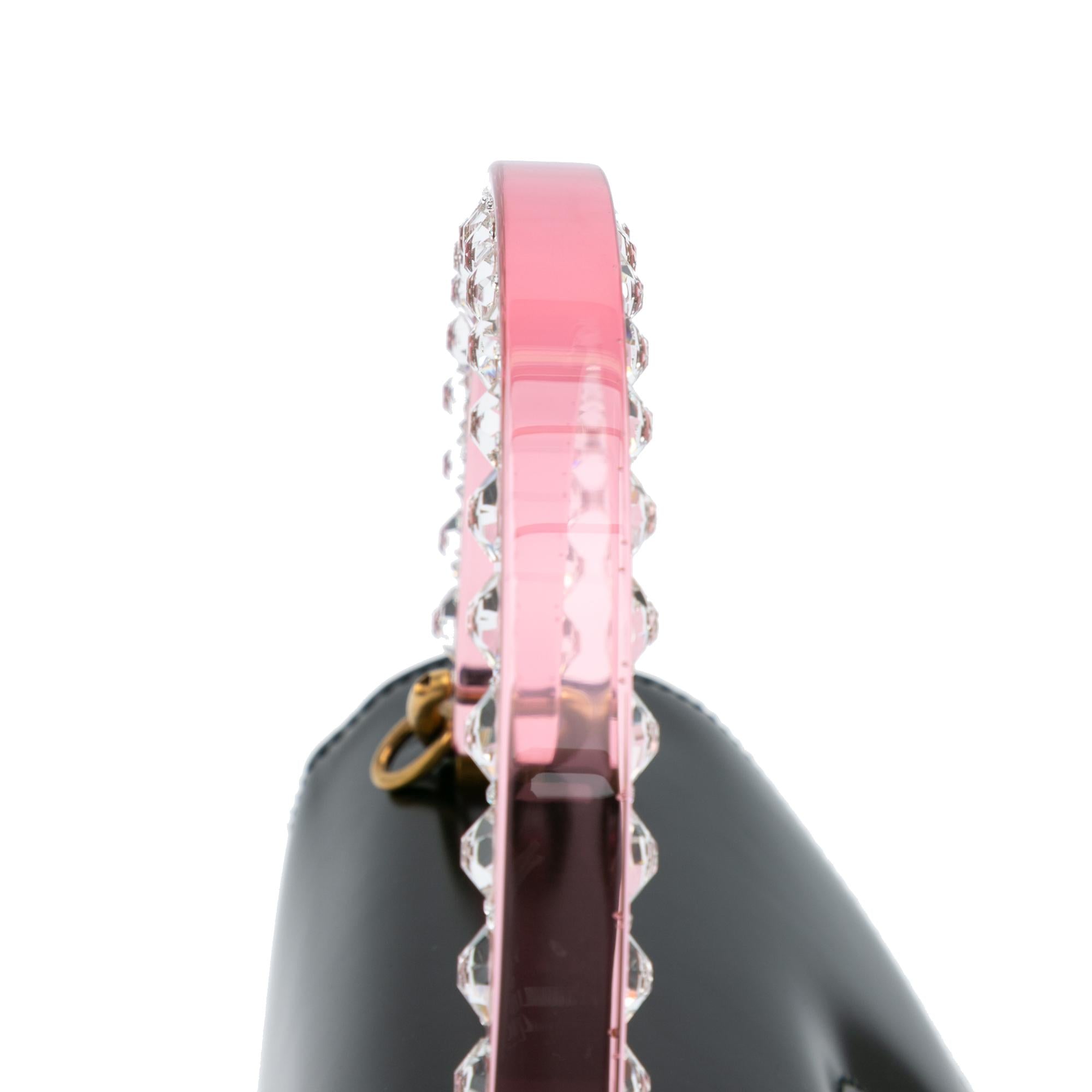 Gucci Limited Edition Medium Calfskin Acrylic Classic 2 Top Handle Bag