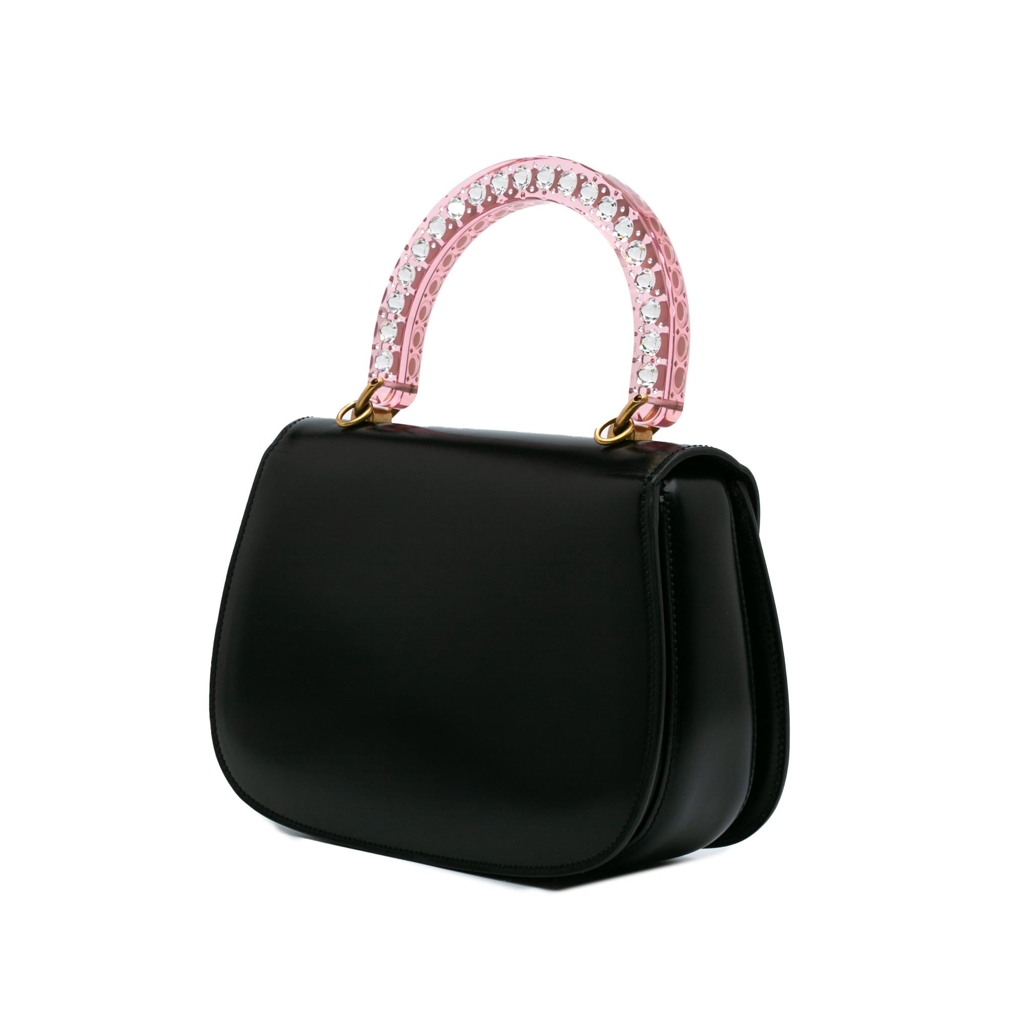 Gucci Limited Edition Medium Calfskin Acrylic Classic 2 Top Handle Bag