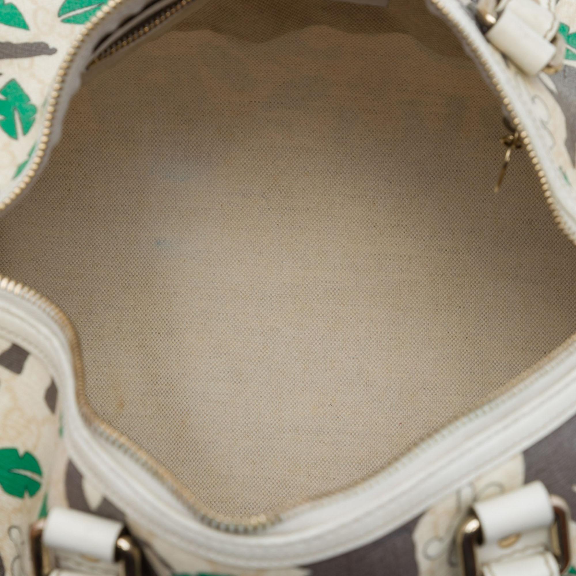 Gucci Limited Edition Medium GG Supreme Snowman In Africa Joy Boston Bag