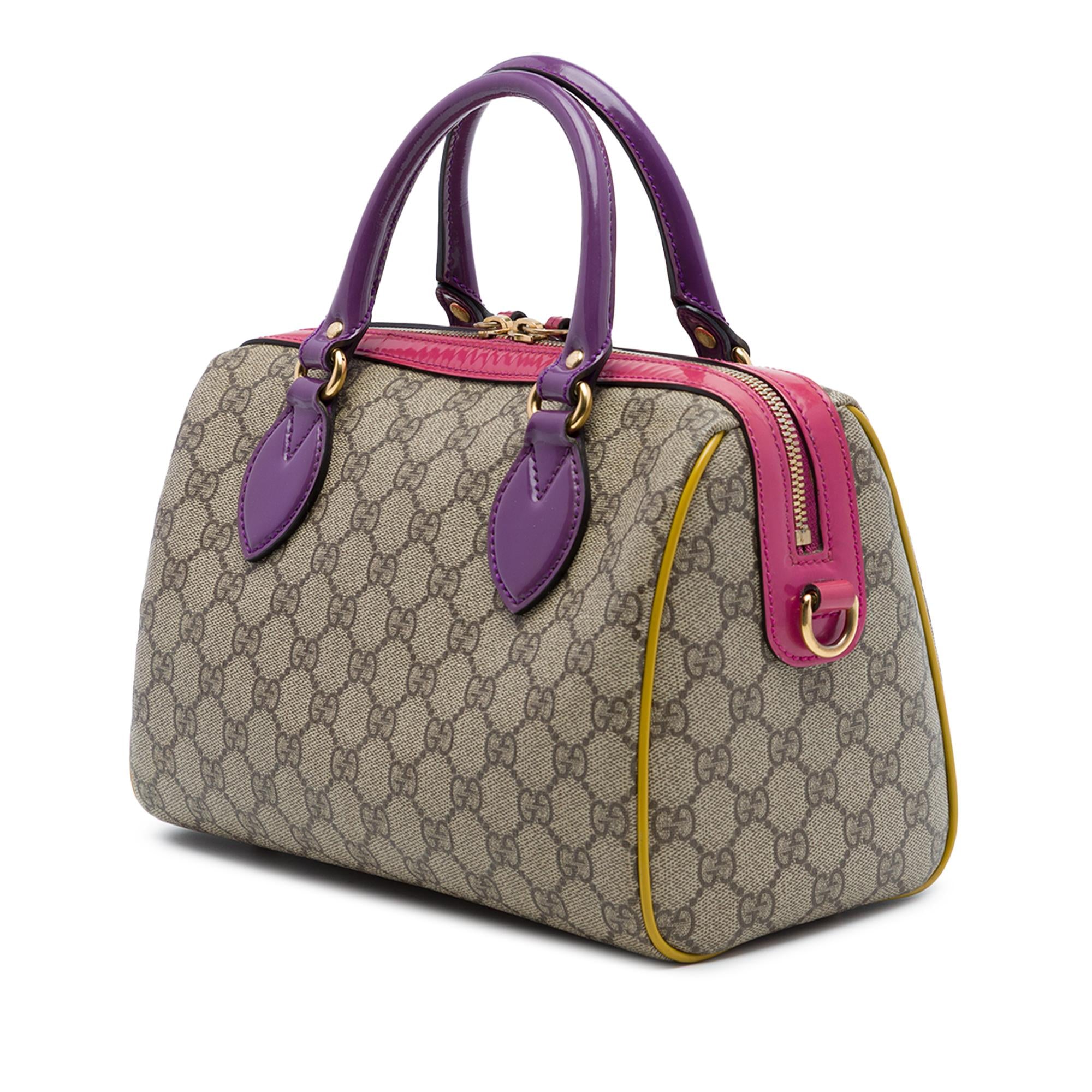 Gucci Limited Edition Small Multicolor GG Supreme Boston Bag