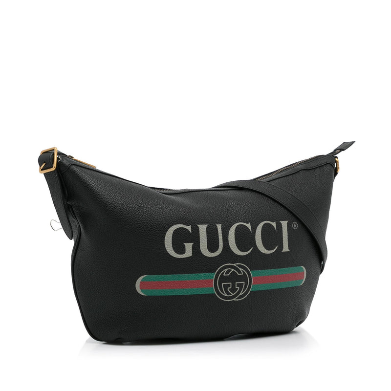 Gucci Logo Half Moon Hobo (SHG-yiN9Q7)