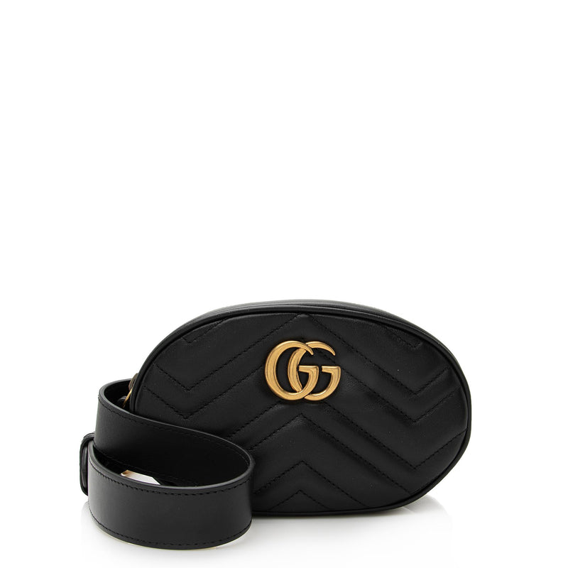 GG Marmont belt bag in black leather