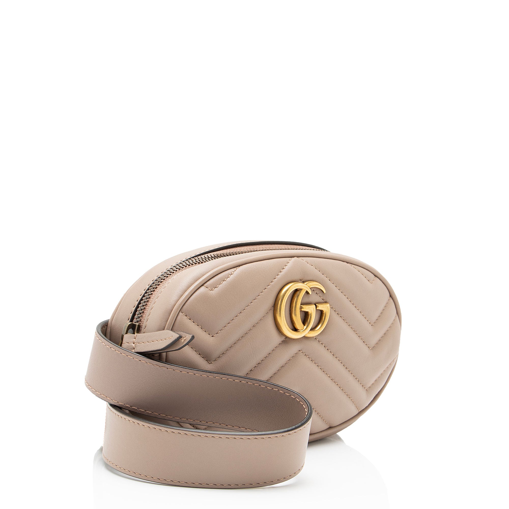 Gucci Matelasse Leather GG Marmont Belt Bag - Size 30 / 75