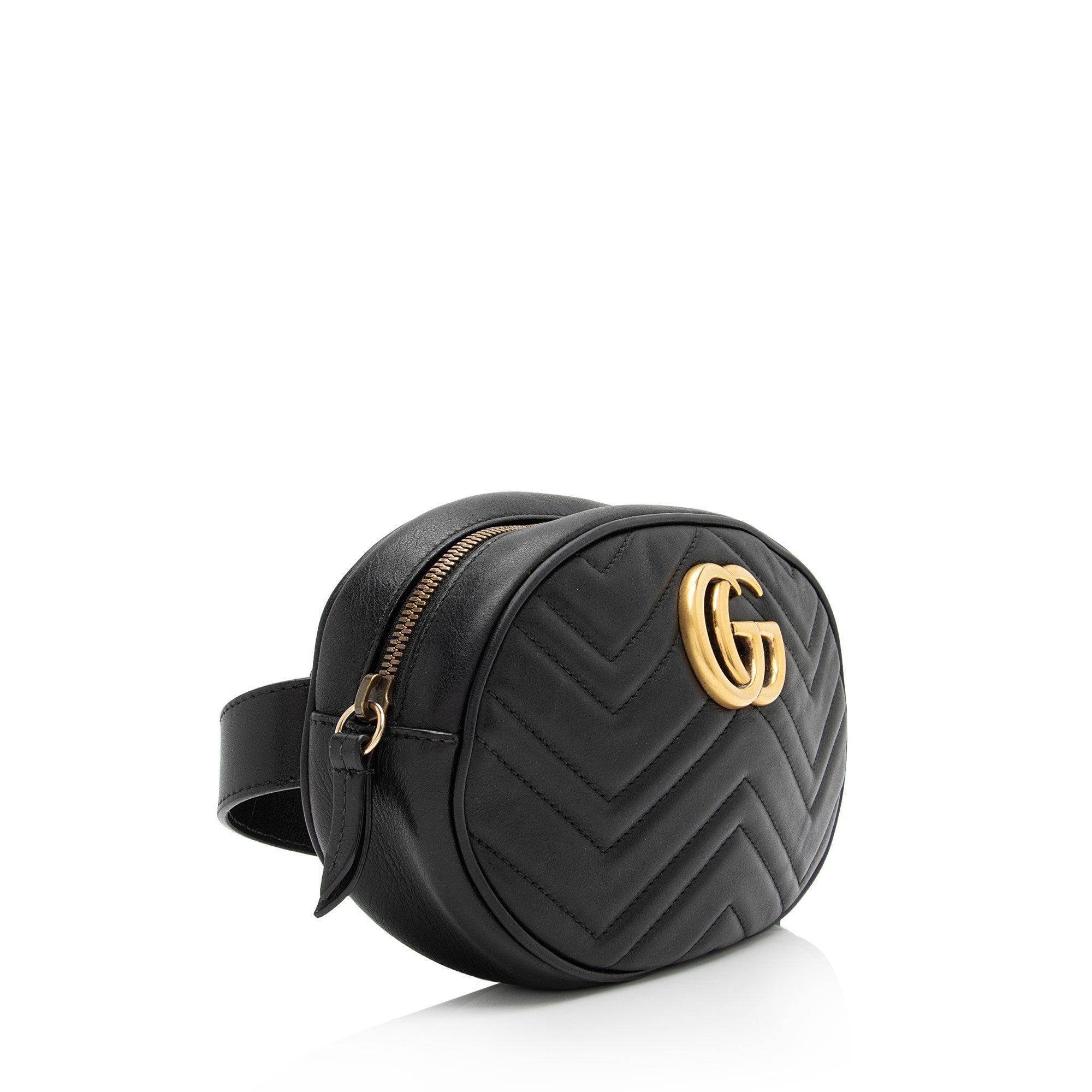 Gucci Matelasse Leather GG Marmont Belt Bag - Size 34 / 85 (SHF-sypfnp)