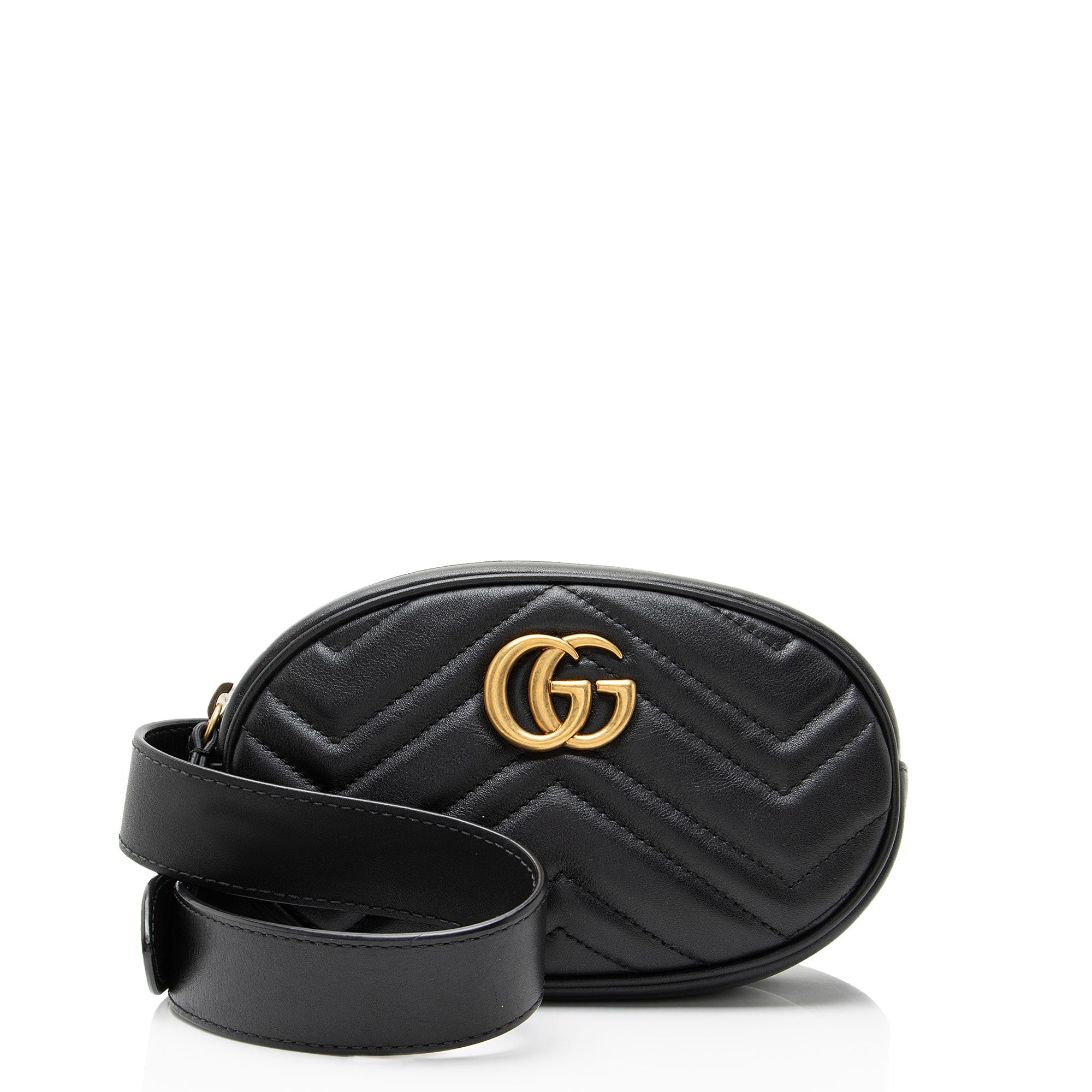 Gucci Matelasse Leather GG Marmont Belt Bag - Size 34 / 85