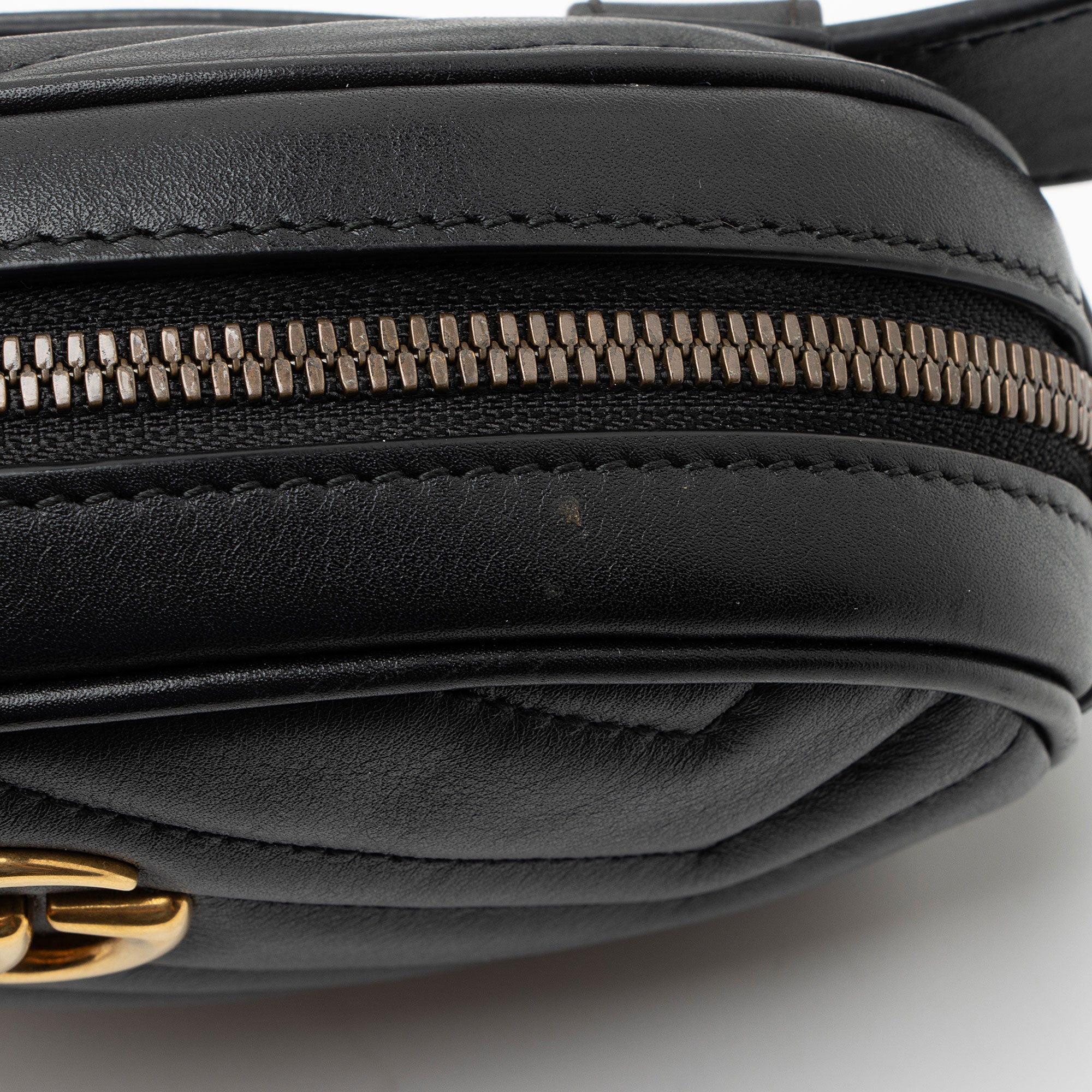 Gucci Matelasse Leather GG Marmont Belt Bag - Size 34 / 85