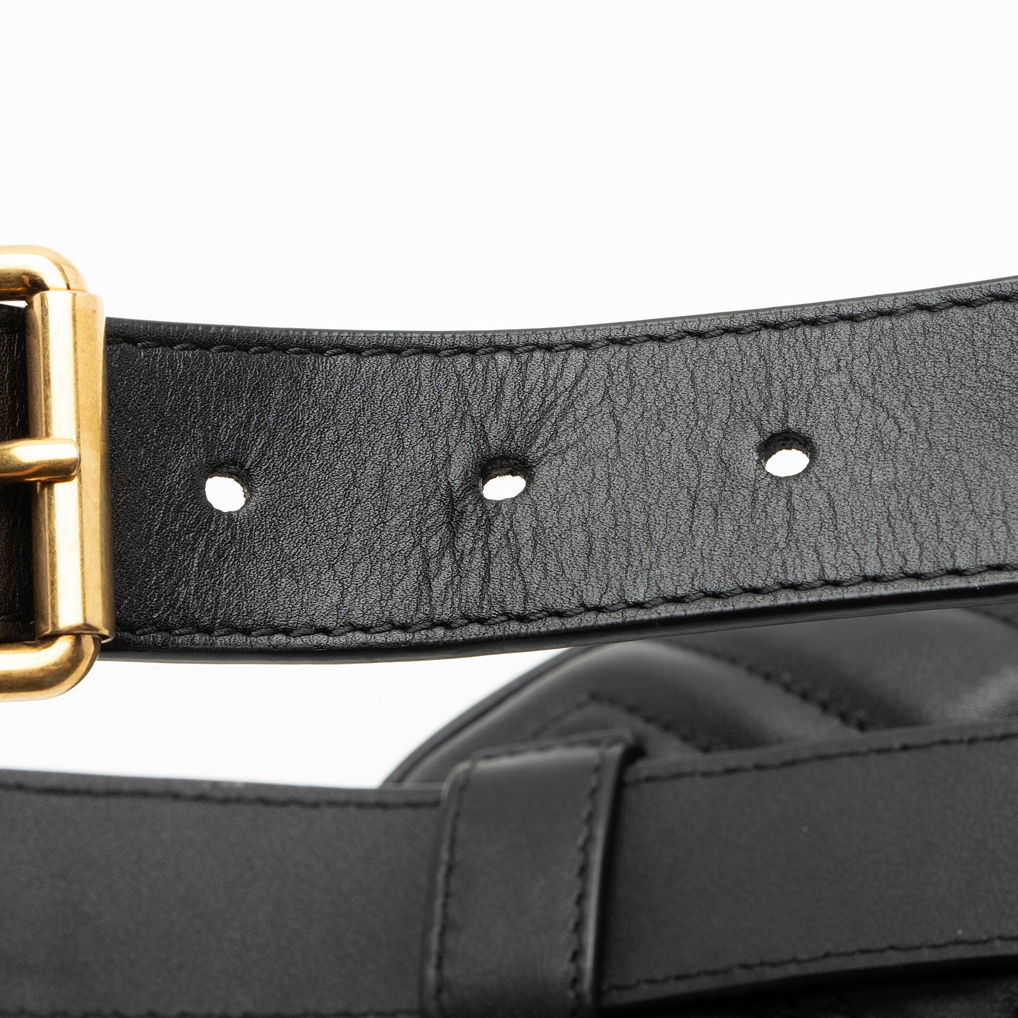 Gucci Matelasse Leather GG Marmont Belt Bag - Size 34 / 85