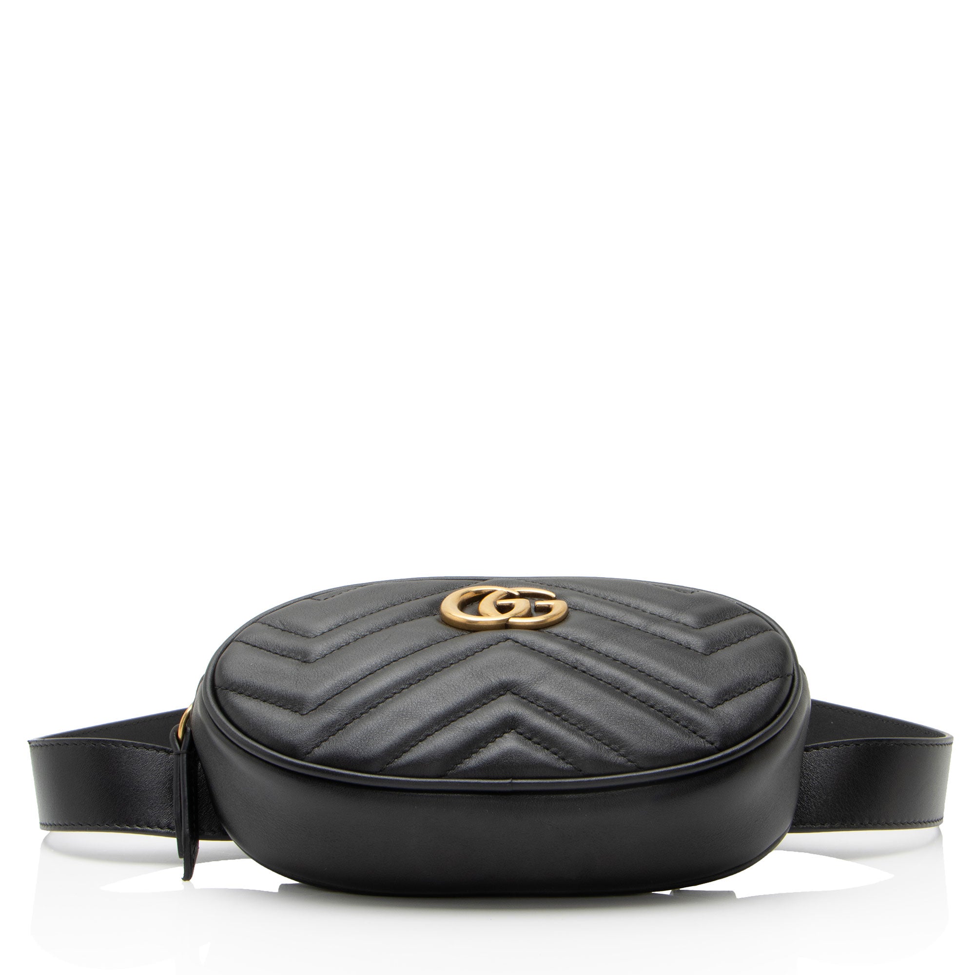 Gucci Matelasse Leather GG Marmont Belt Bag - Size 34 / 85