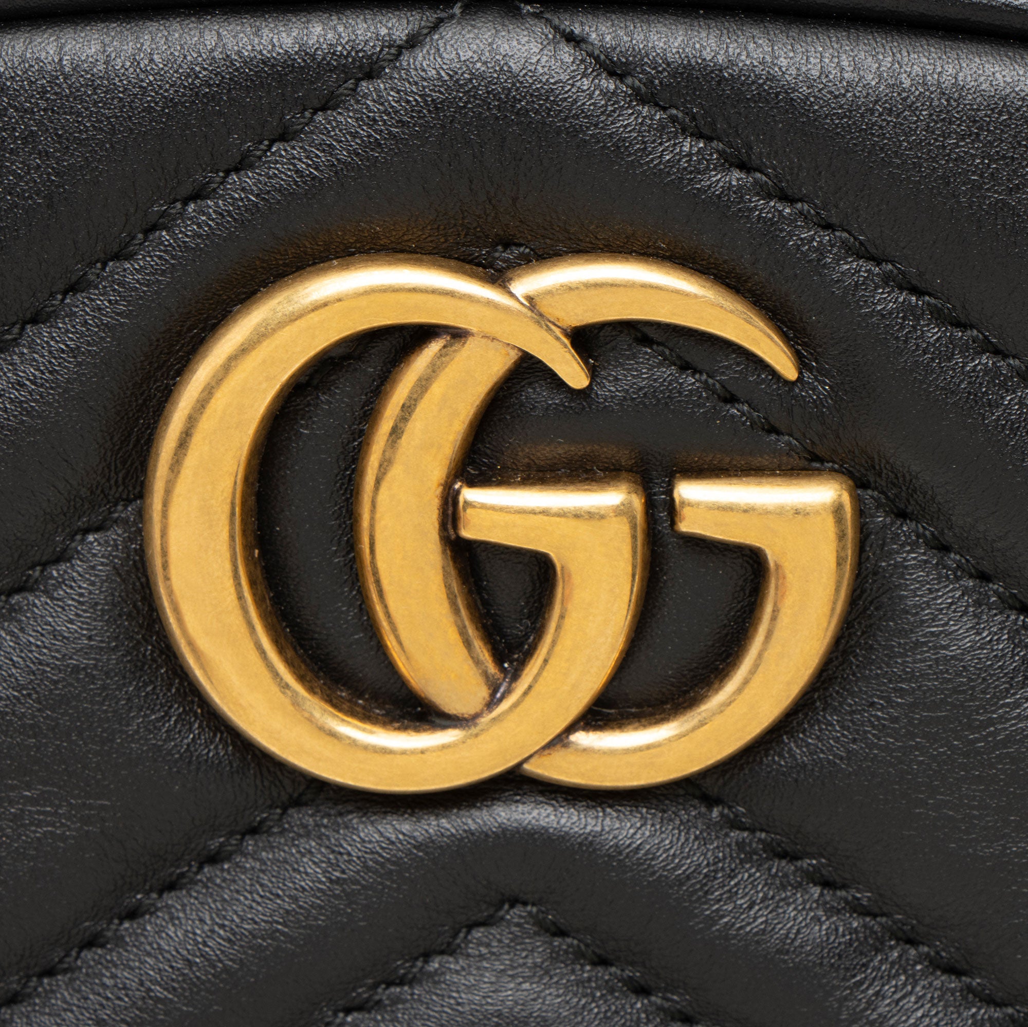 Gucci Matelasse Leather GG Marmont Belt Bag - Size 34 / 85