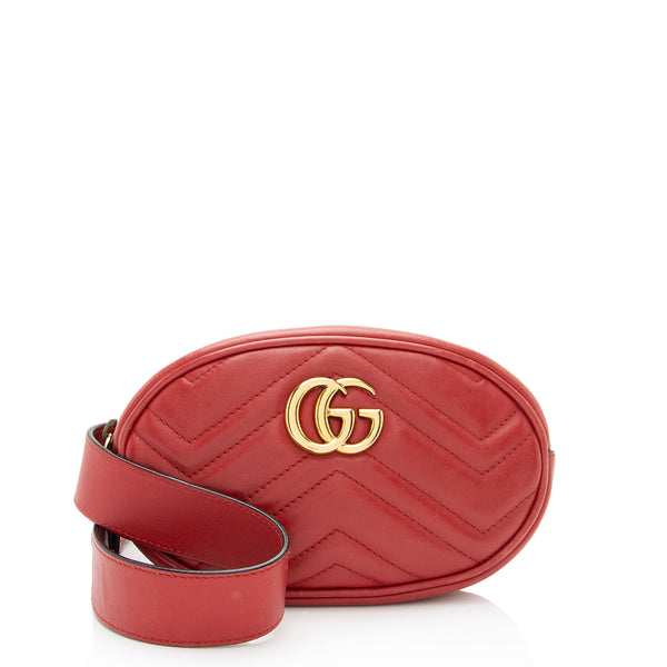 Gucci Matelasse Leather GG Marmont Belt Bag - Size 38 / 95 (SHF-DYUhgU)