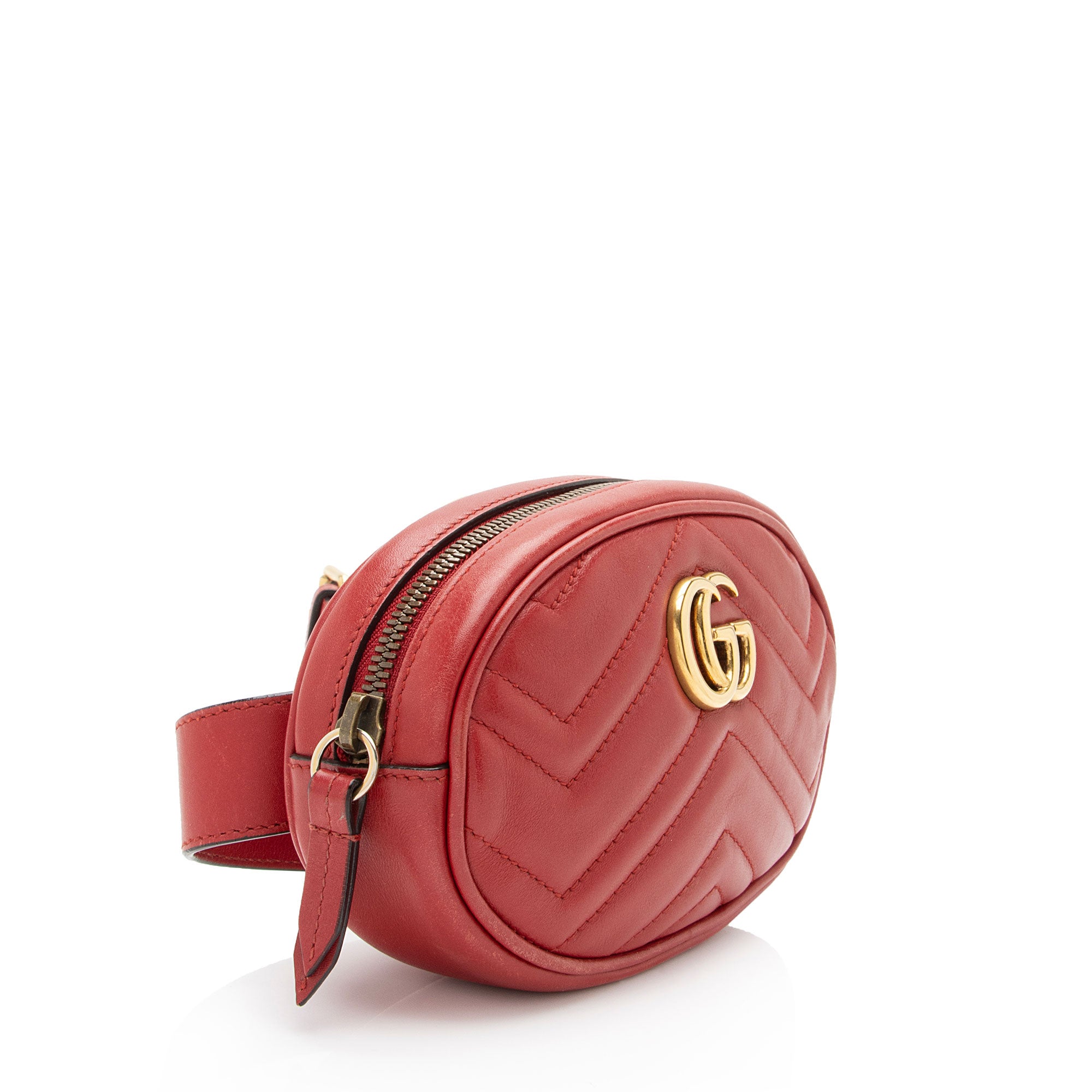 Gucci Matelasse Leather GG Marmont Belt Bag - Size 38 / 95 (SHF-DYUhgU)