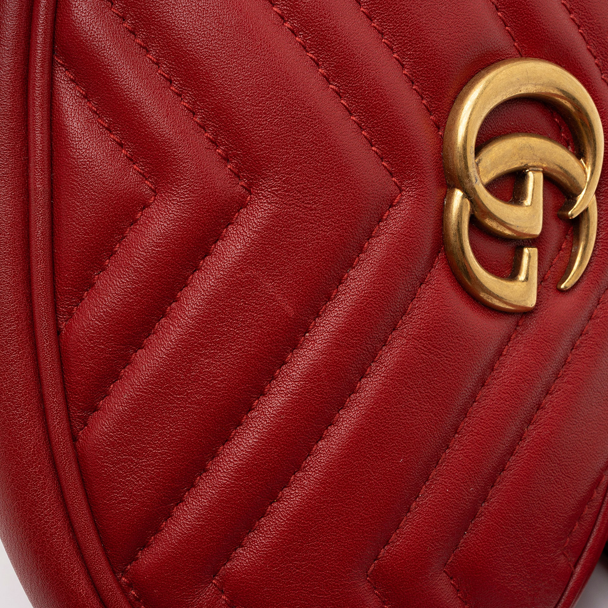 Gucci Matelasse Leather GG Marmont Belt Bag - Size 38 / 95