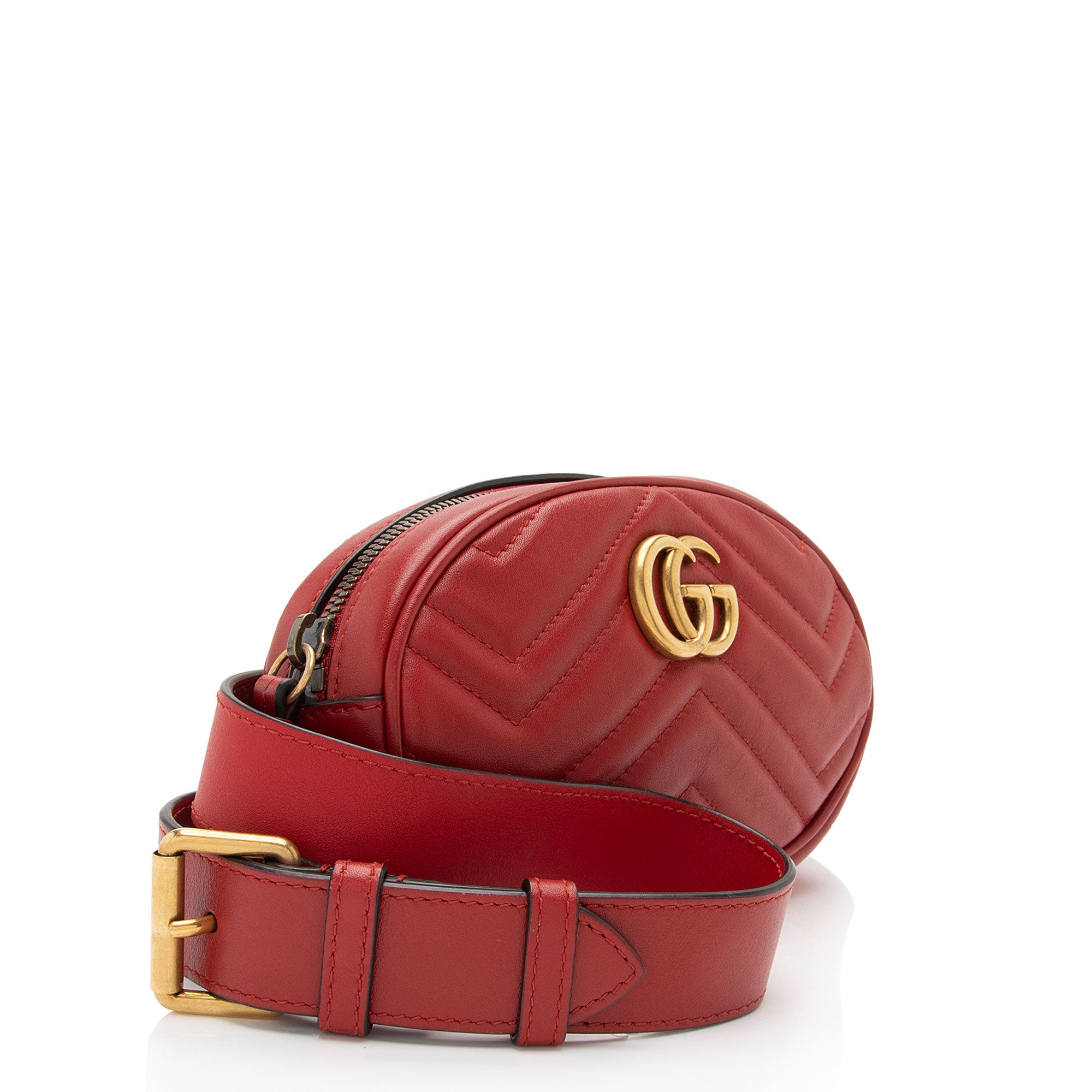 Gucci Matelasse Leather GG Marmont Belt Bag - Size 38 / 95