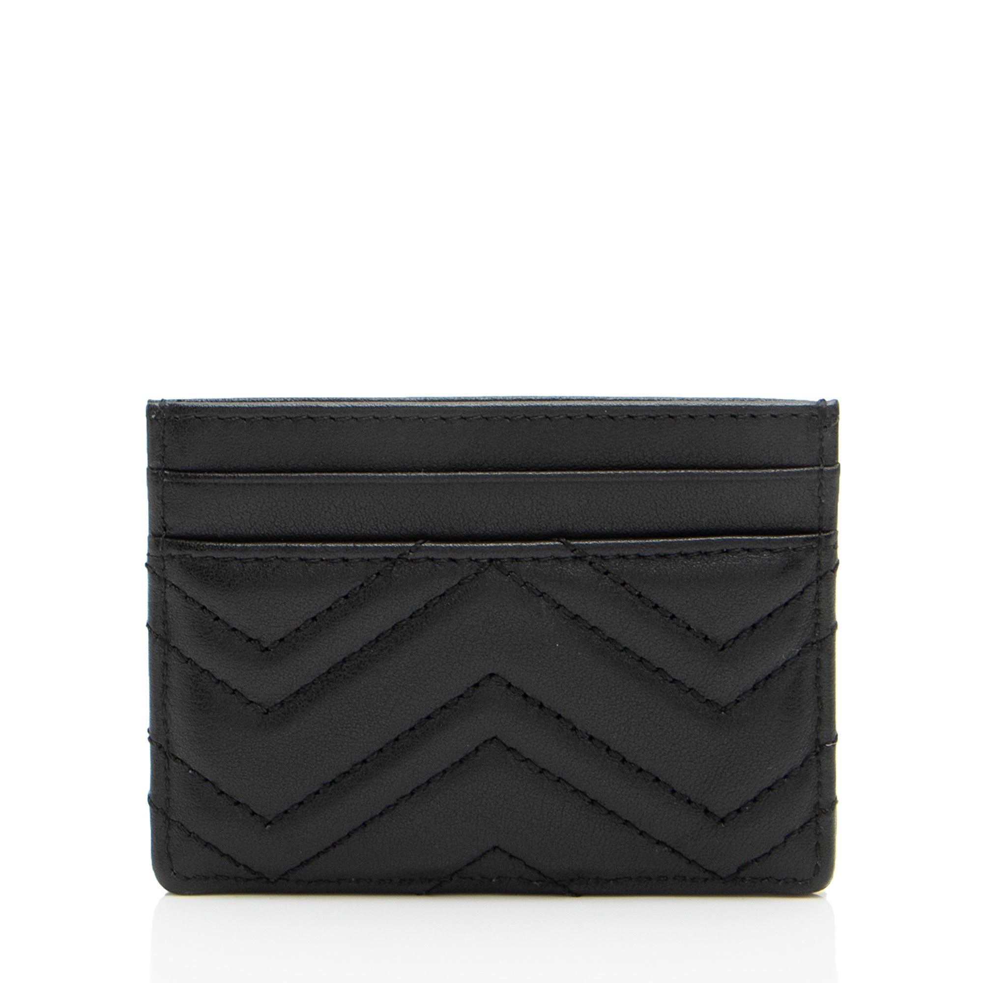Gucci Matelasse Leather GG Marmont Card Case (SHF-OQEoh4)