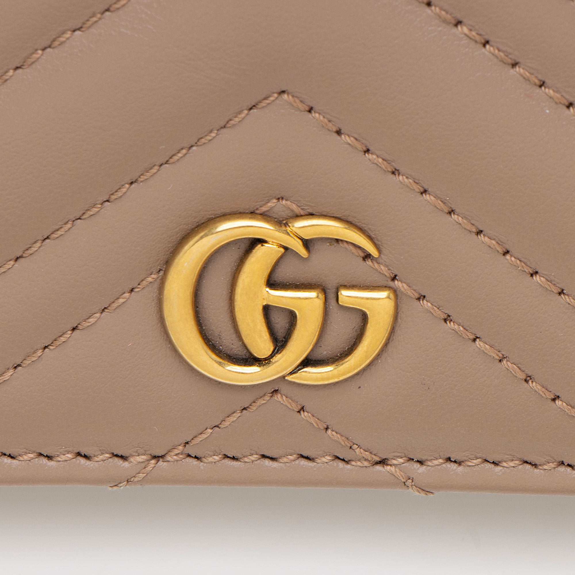 Gucci Matelasse Leather GG Marmont Card Wallet