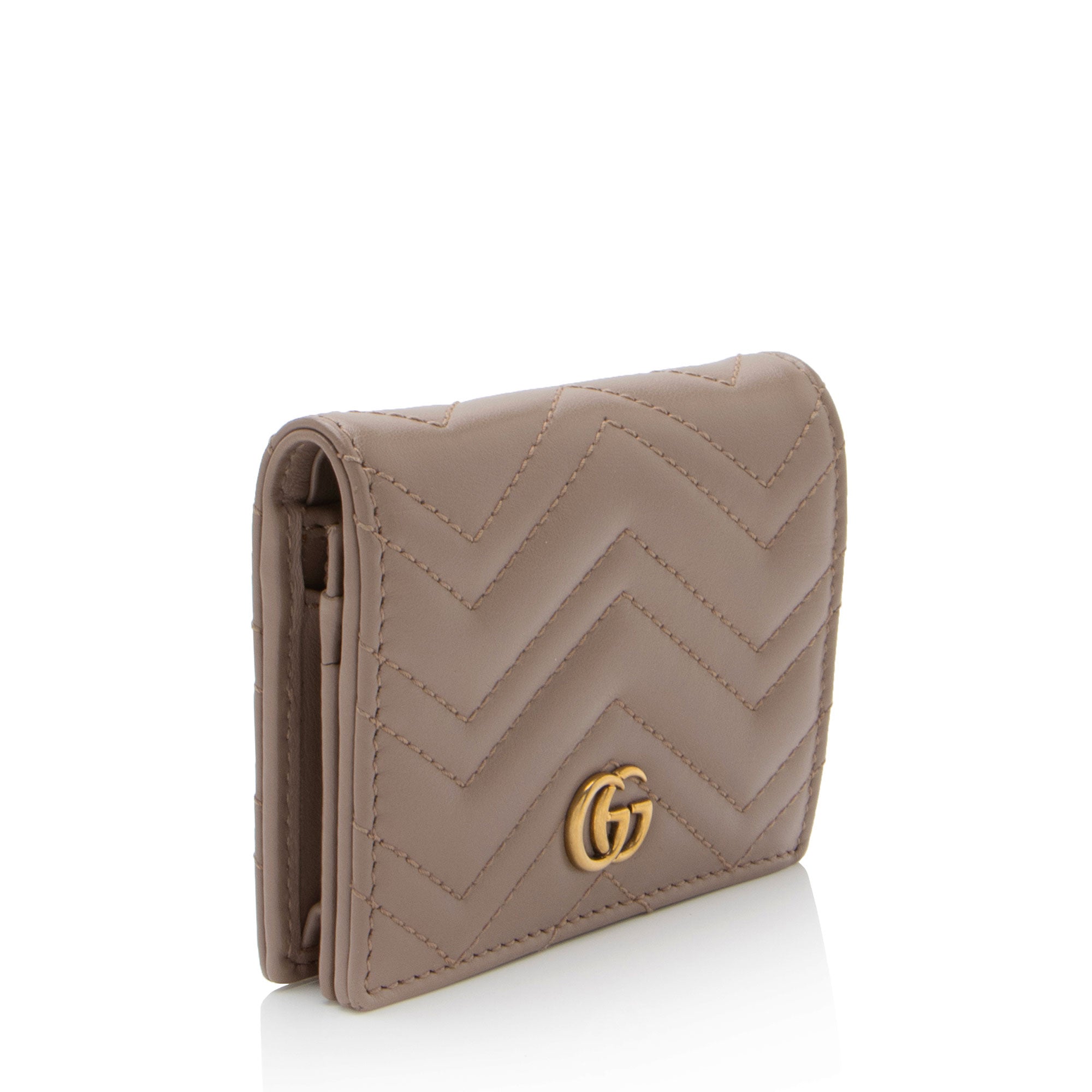 Gucci Matelasse Leather GG Marmont Card Wallet