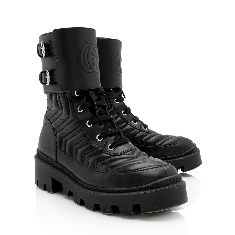 Gucci Authenticated Leather Boots