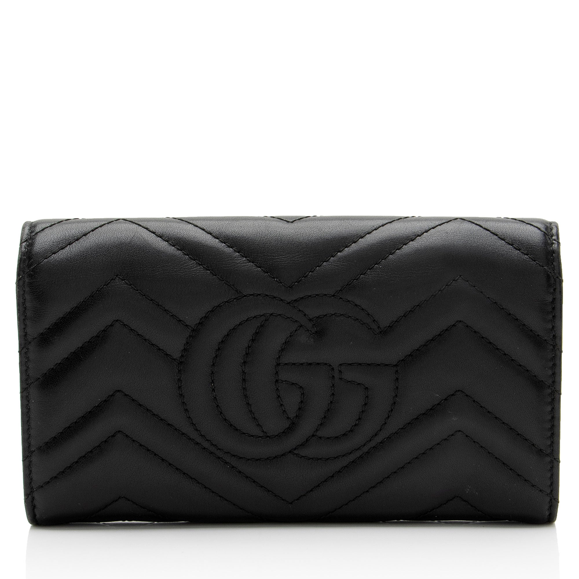 Gucci Matelasse Leather GG Marmont Continental Wallet