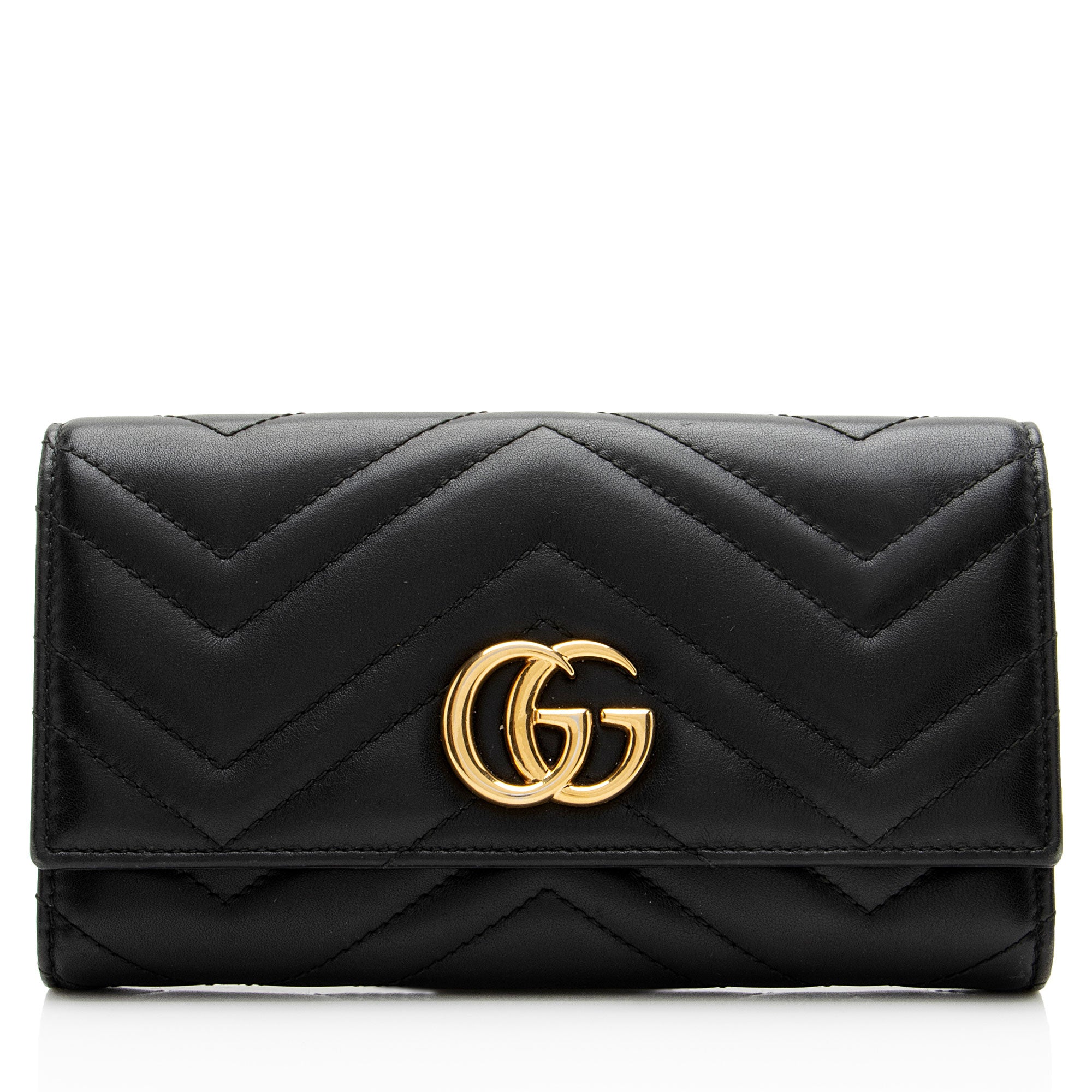Gucci Matelasse Leather GG Marmont Continental Wallet
