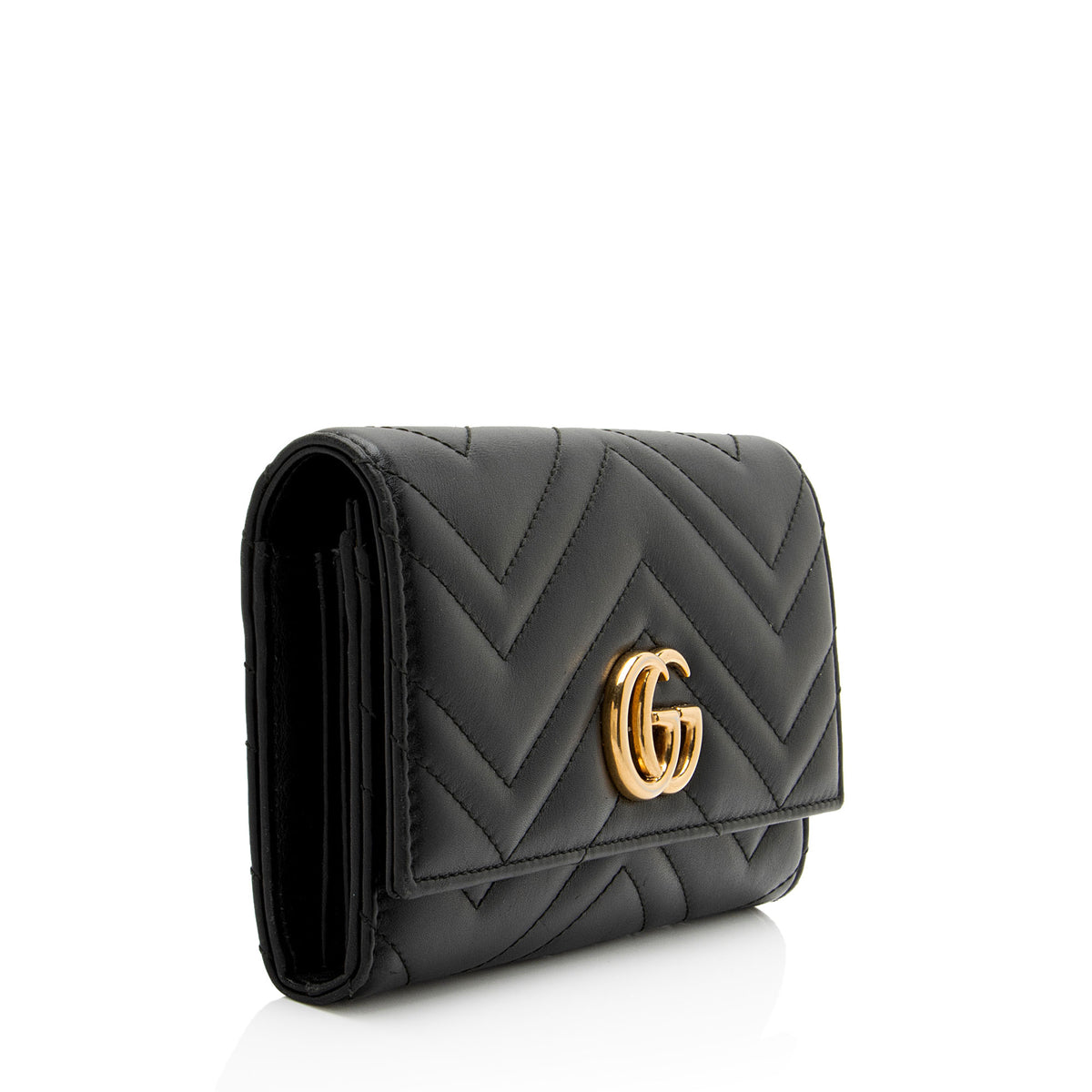 Gucci Matelasse Leather GG Marmont Continental Wallet