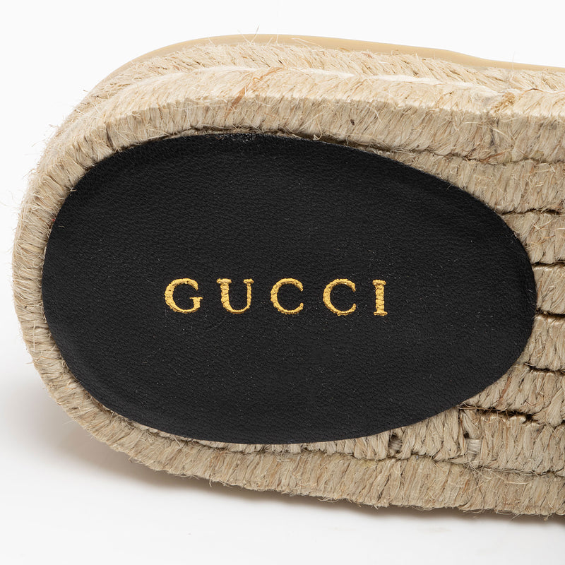 Gucci Matelasse Leather GG Marmont Espadrille Mules - Size 6 / 36 (SHF-GM62mi)