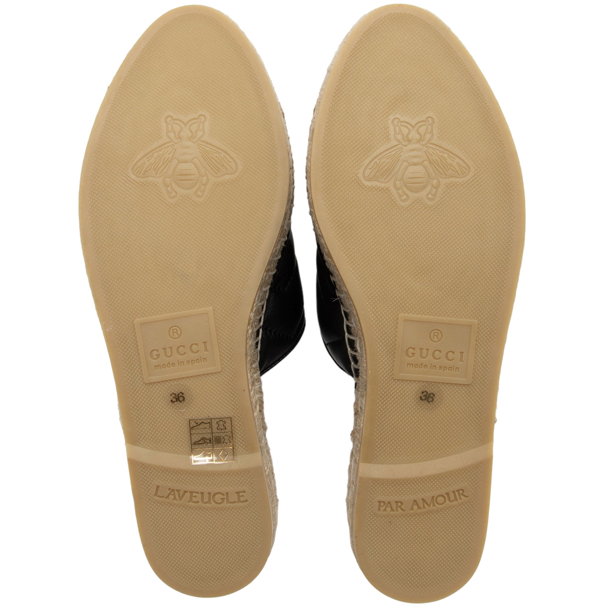 ミモザ☆✨GUCCI エスパドリーユ 靴 マーモントGG総柄 36 1/2 Gucci Matelasse Leather GG Marmont Espadrille Mules - Size 6 / 36 (SHF