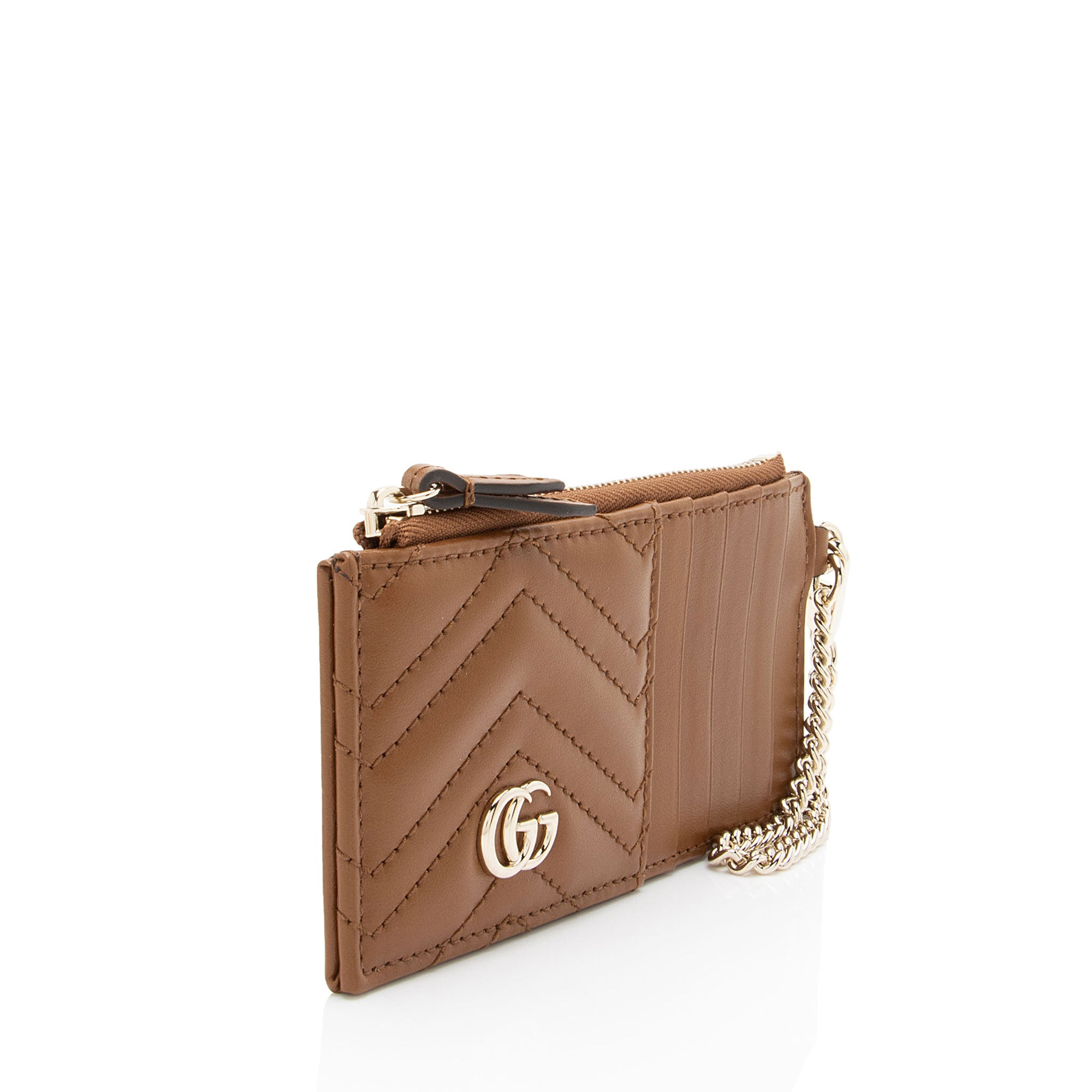 Gucci Matelasse Leather GG Marmont Key Card Case
