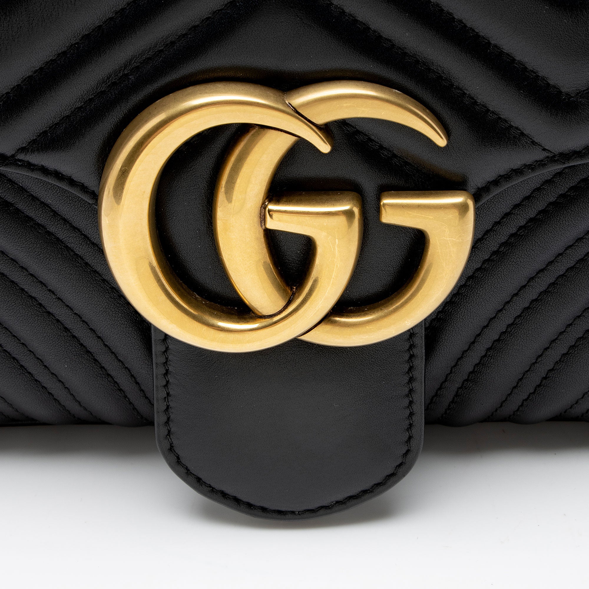Gucci Matelasse Leather GG Marmont Large Flap Bag
