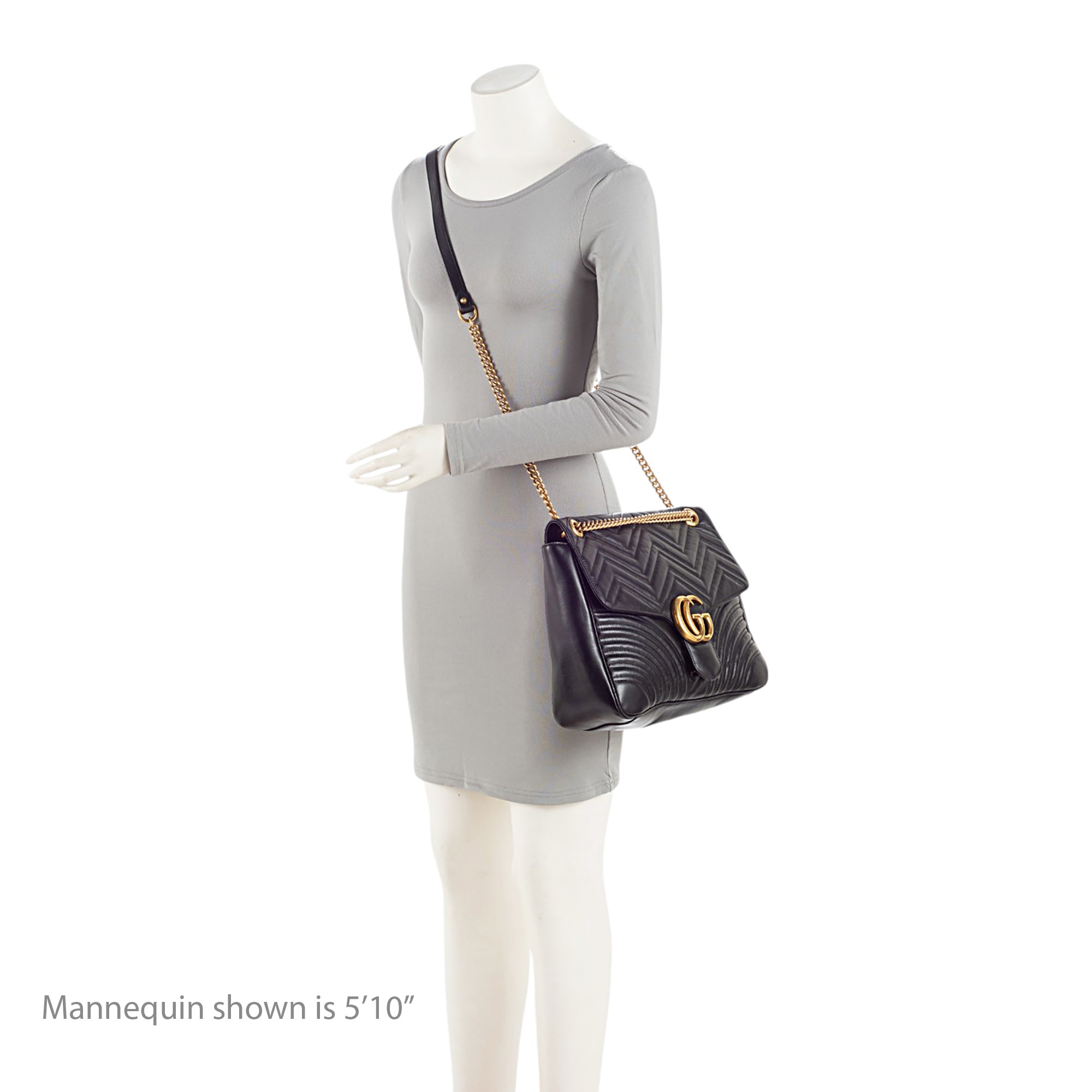 Gucci Matelasse Leather GG Marmont Large Flap Bag