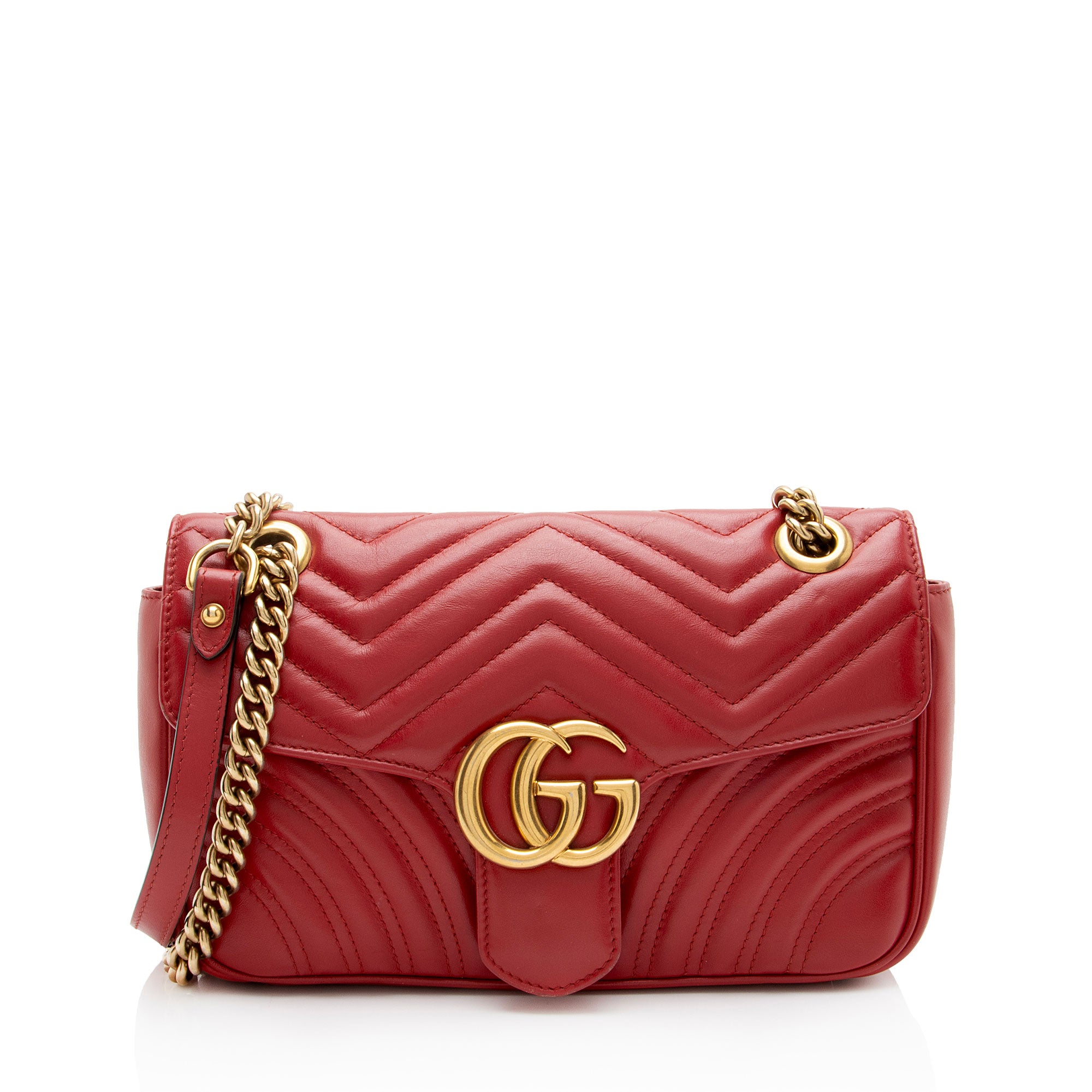 Gucci Matelasse Leather GG Marmont Medium Flap Bag