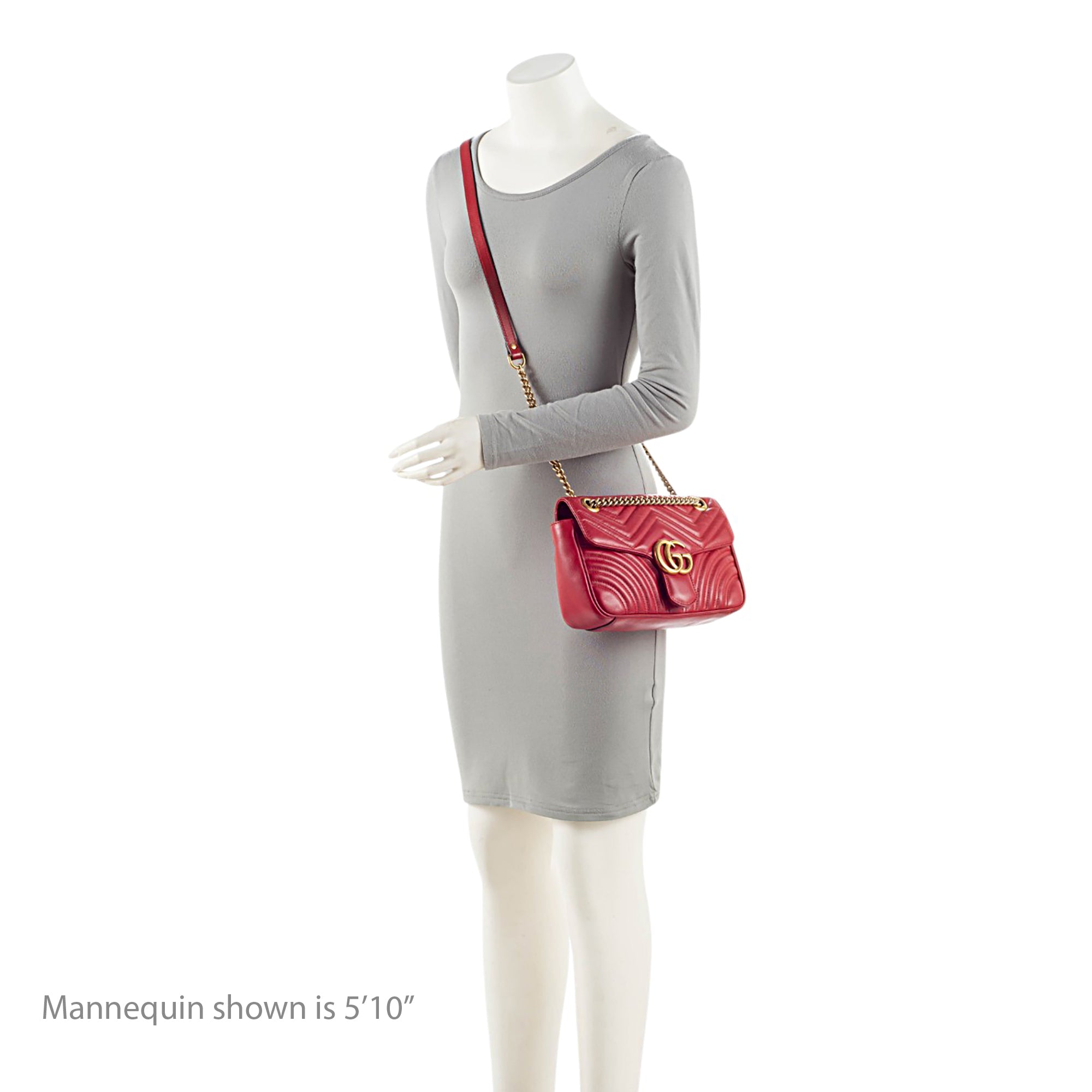 Gucci Matelasse Leather GG Marmont Medium Flap Bag