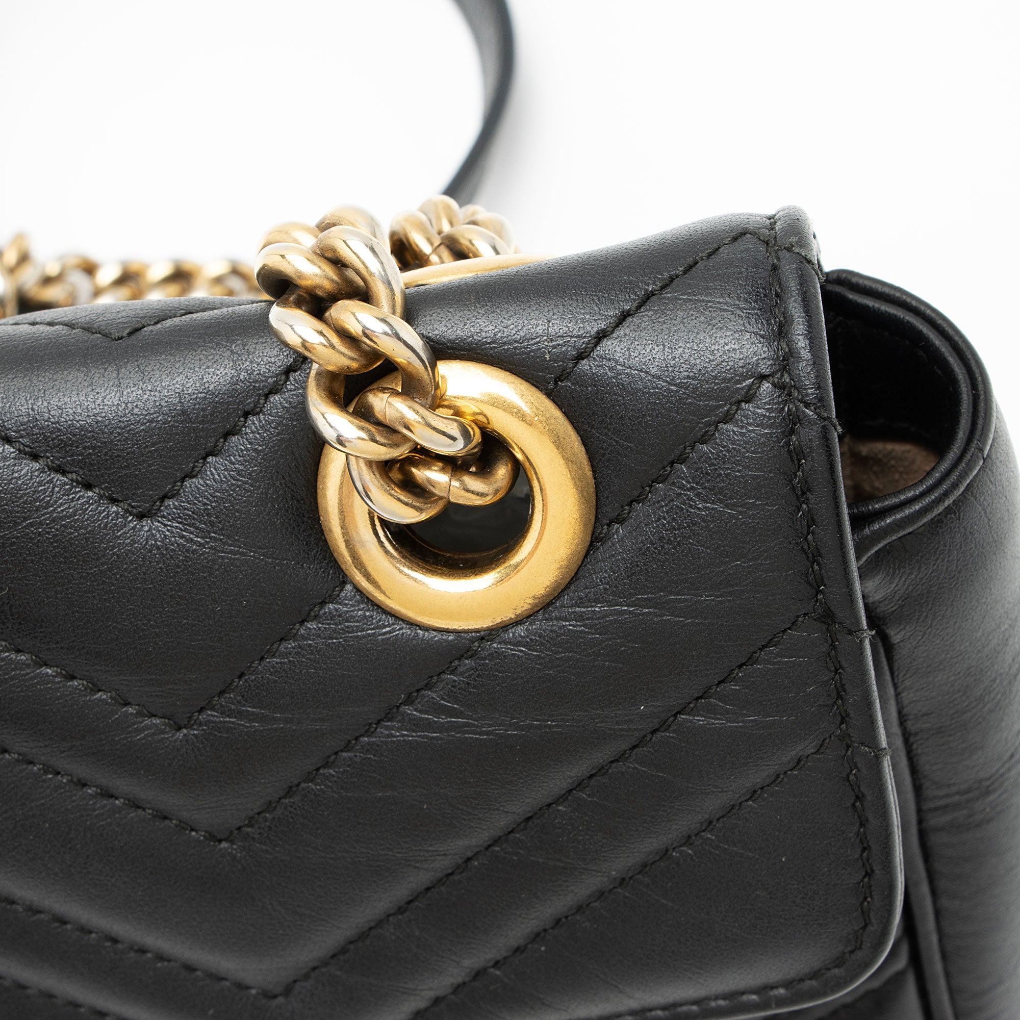 Gucci Matelasse Leather GG Marmont Medium Flap Bag