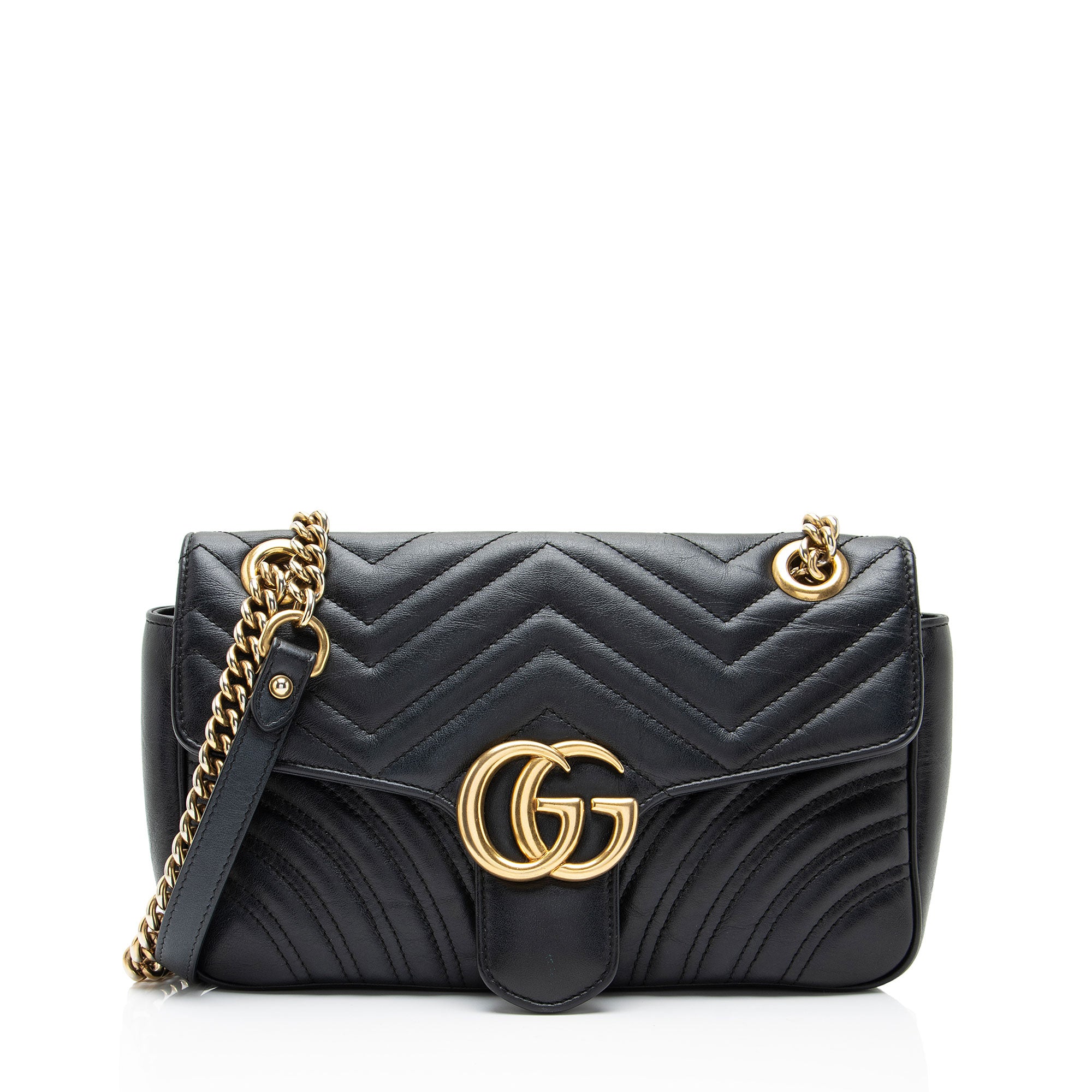 Gucci Matelasse Leather GG Marmont Medium Flap Bag