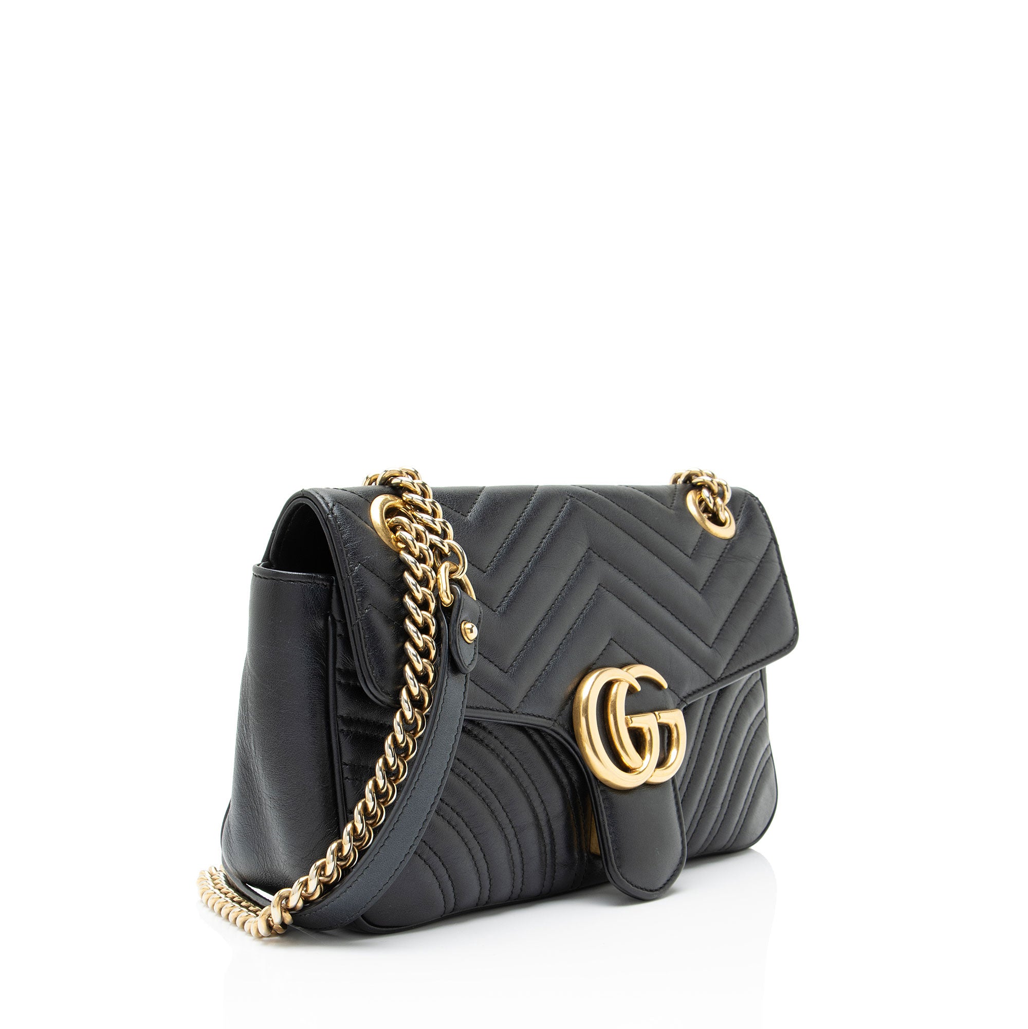 Gucci Matelasse Leather GG Marmont Medium Flap Bag