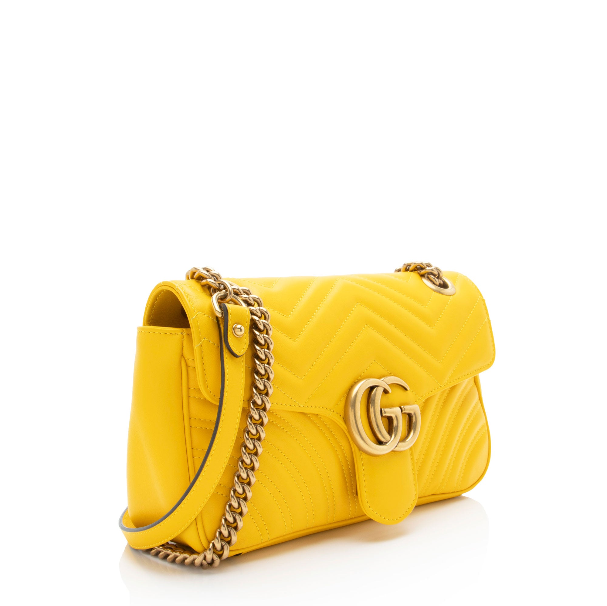 Gucci Matelasse Leather GG Marmont Medium Flap Bag