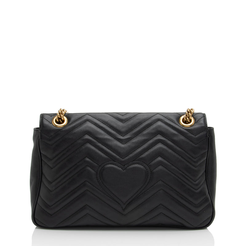 Gucci Matelasse Leather GG Marmont Medium Flap Shoulder Bag SHF VhM2j LuxeDH
