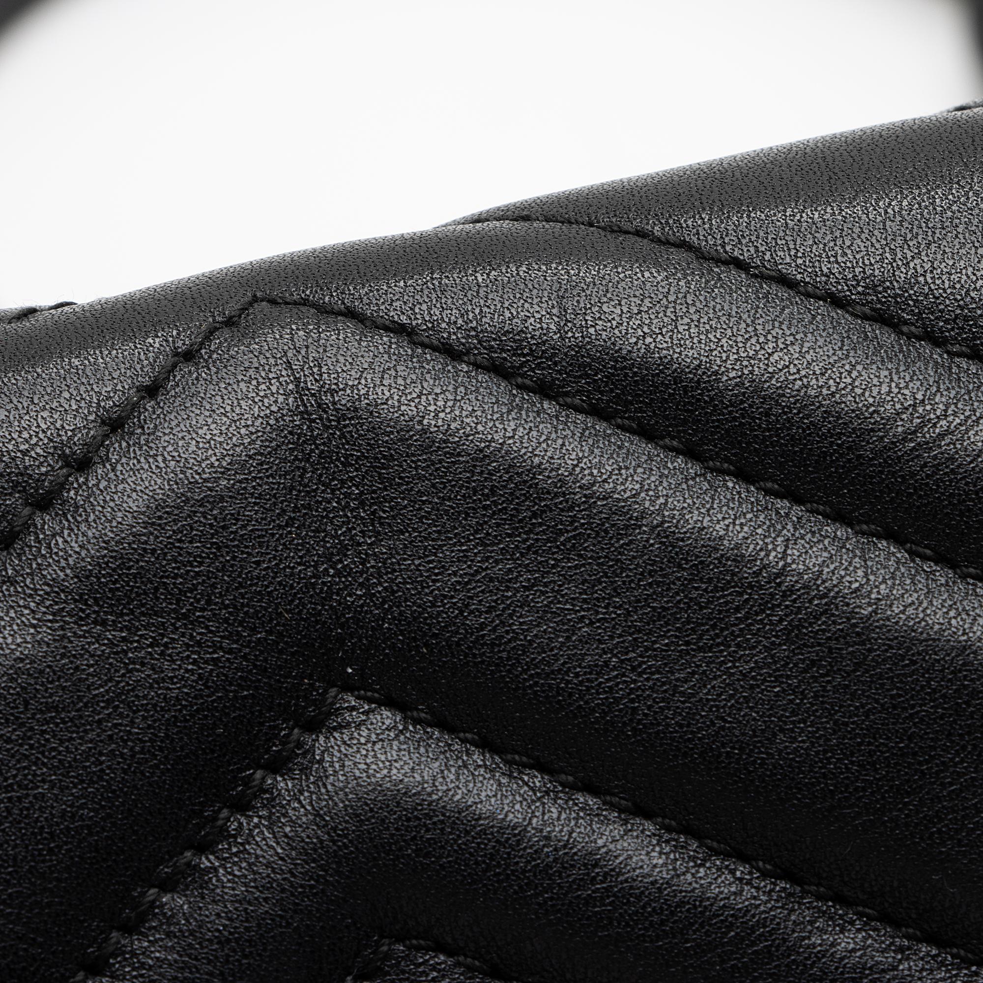 gucci gg marmont flap backpack matelasse mini black Gucci Matelasse Leather GG Marmont Mini Backpack (SHF-WqOeC5)