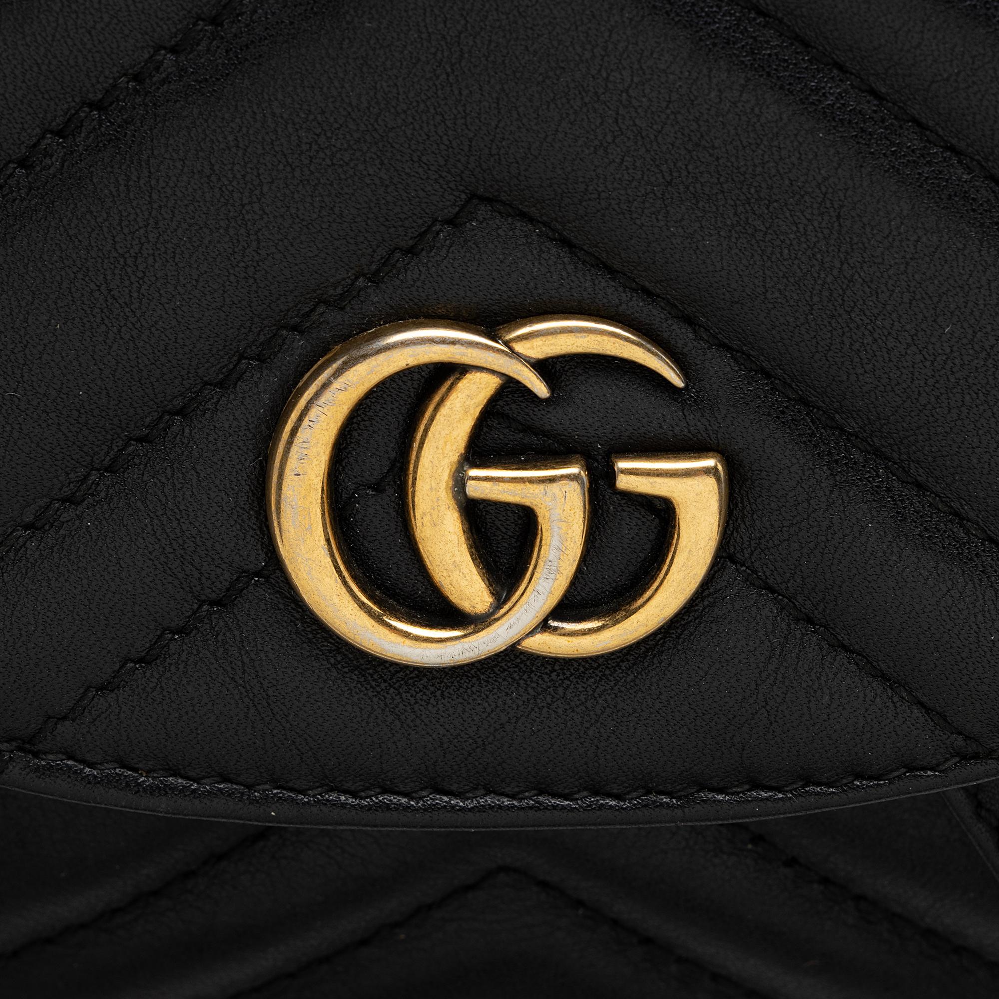 gg marmont matelassé mini backpack Gucci Matelasse Leather GG Marmont Mini Backpack (SHF-WqOeC5)