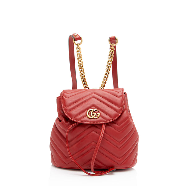 Gucci Matelasse Leather GG Marmont Mini Backpack (SHF-QNu94U)