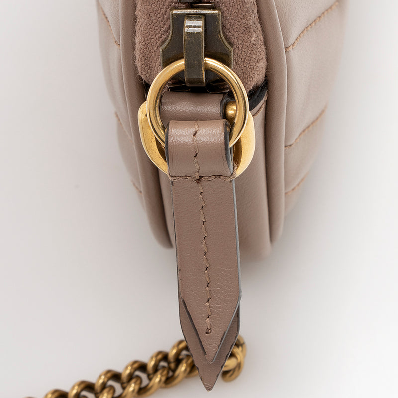 Gucci Matelasse Leather GG Marmont East West Mini Bag (SHF-19218)