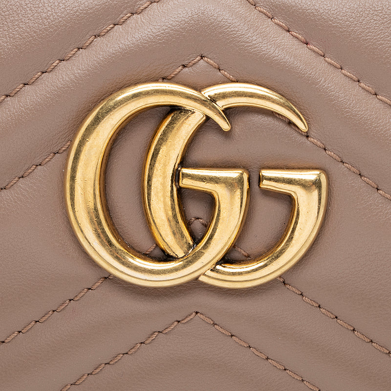 Gucci Matelasse Leather GG Marmont East West Mini Bag (SHF-19218)