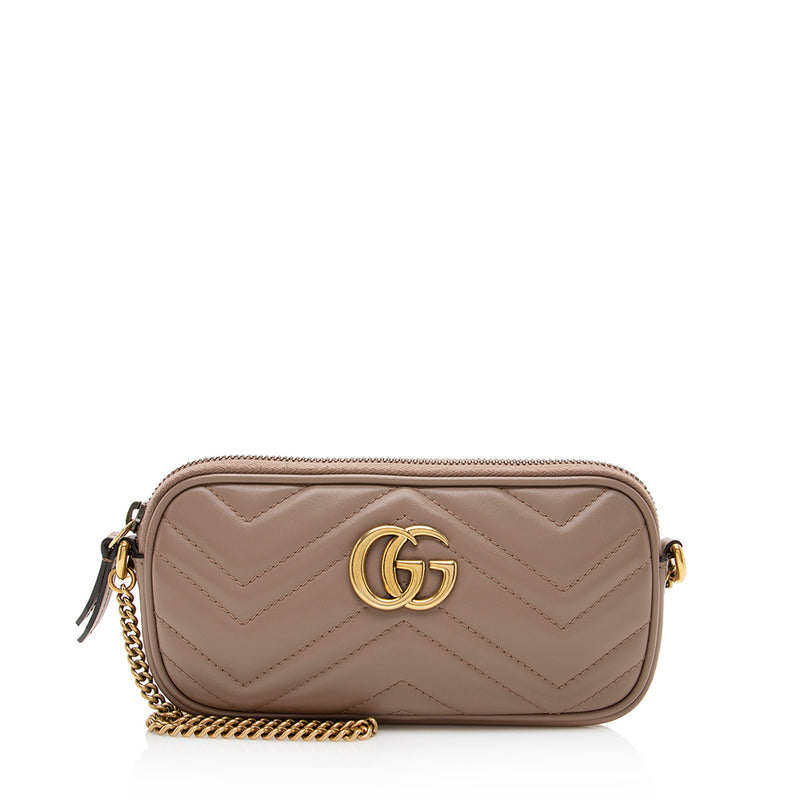 Gucci Matelasse Leather GG Marmont East West Mini Bag (SHF-19218) – LuxeDH