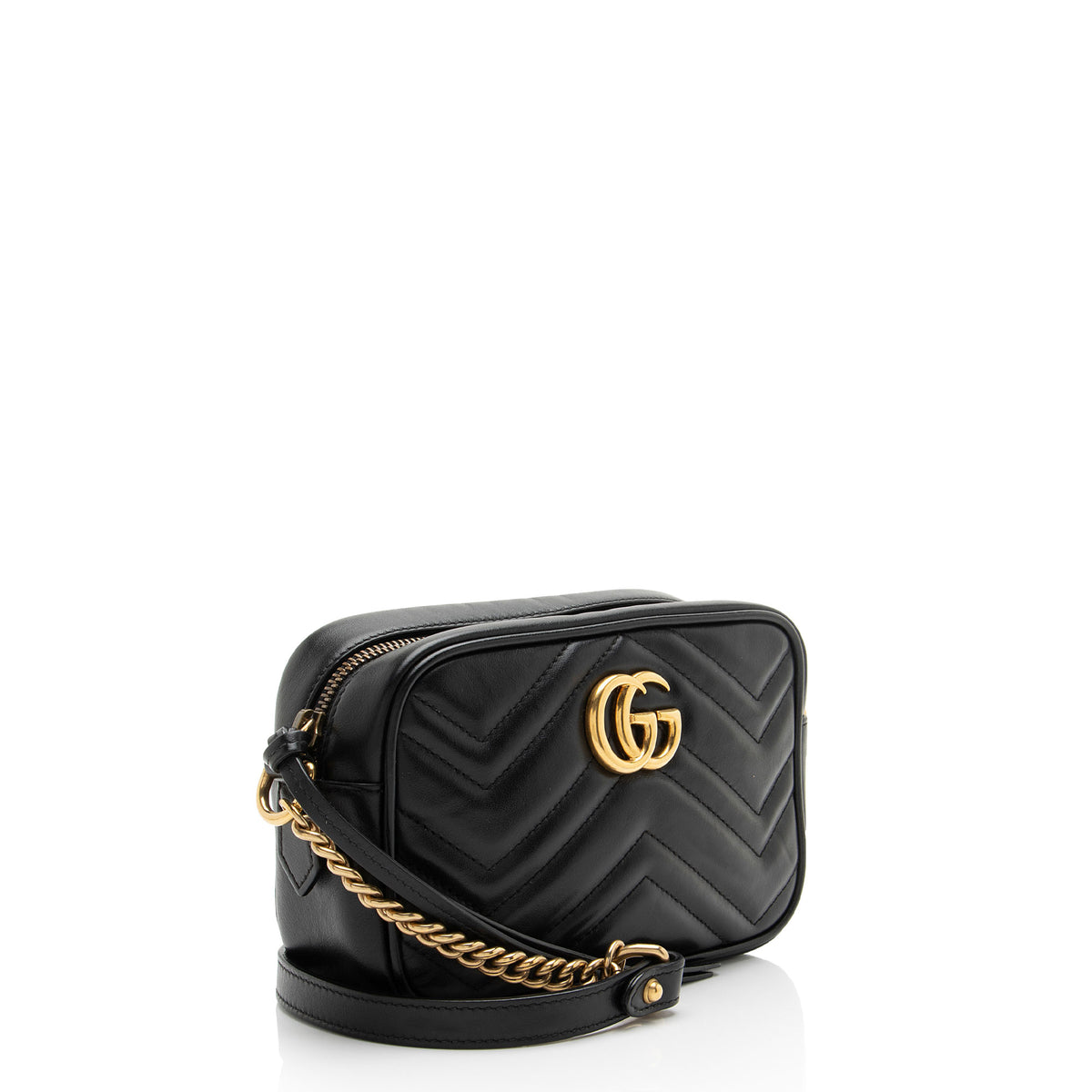 Gucci Matelasse Leather GG Marmont Mini Camera Bag