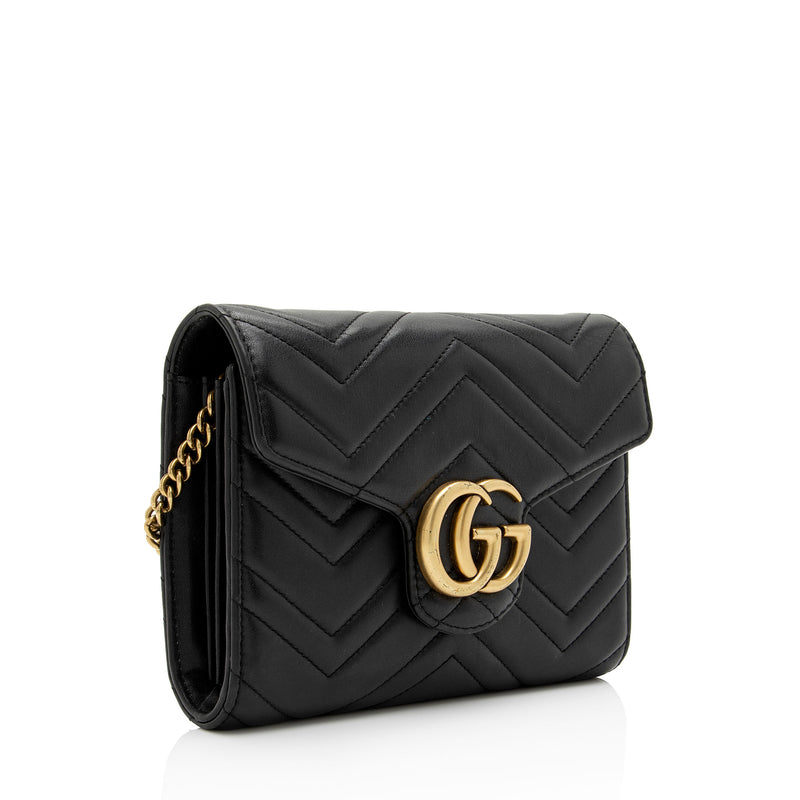 Gucci Matelasse Leather GG Marmont Mini Square Chain Bag (SHF-WW8qZG) –  LuxeDH